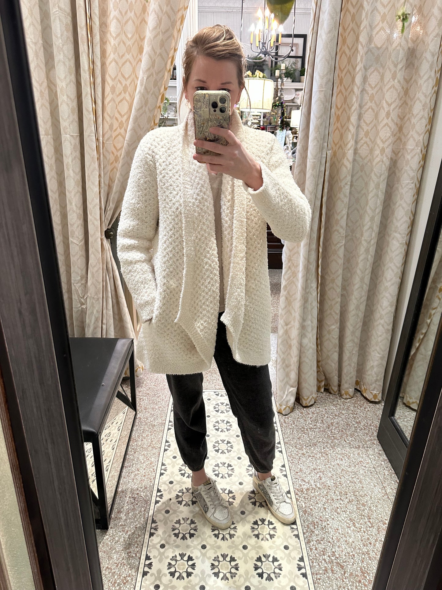 Barefoot Dreams Honeycomb Shawl Cardigan
