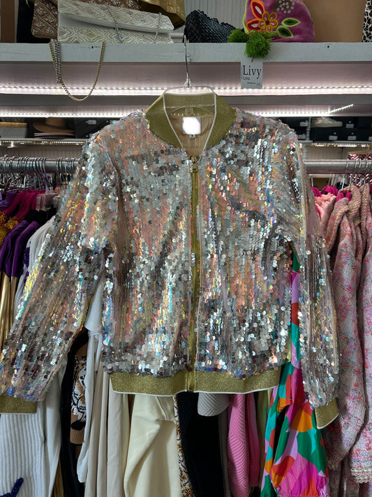 Girl’s Just Wanna Have Fun Sequin Jacket