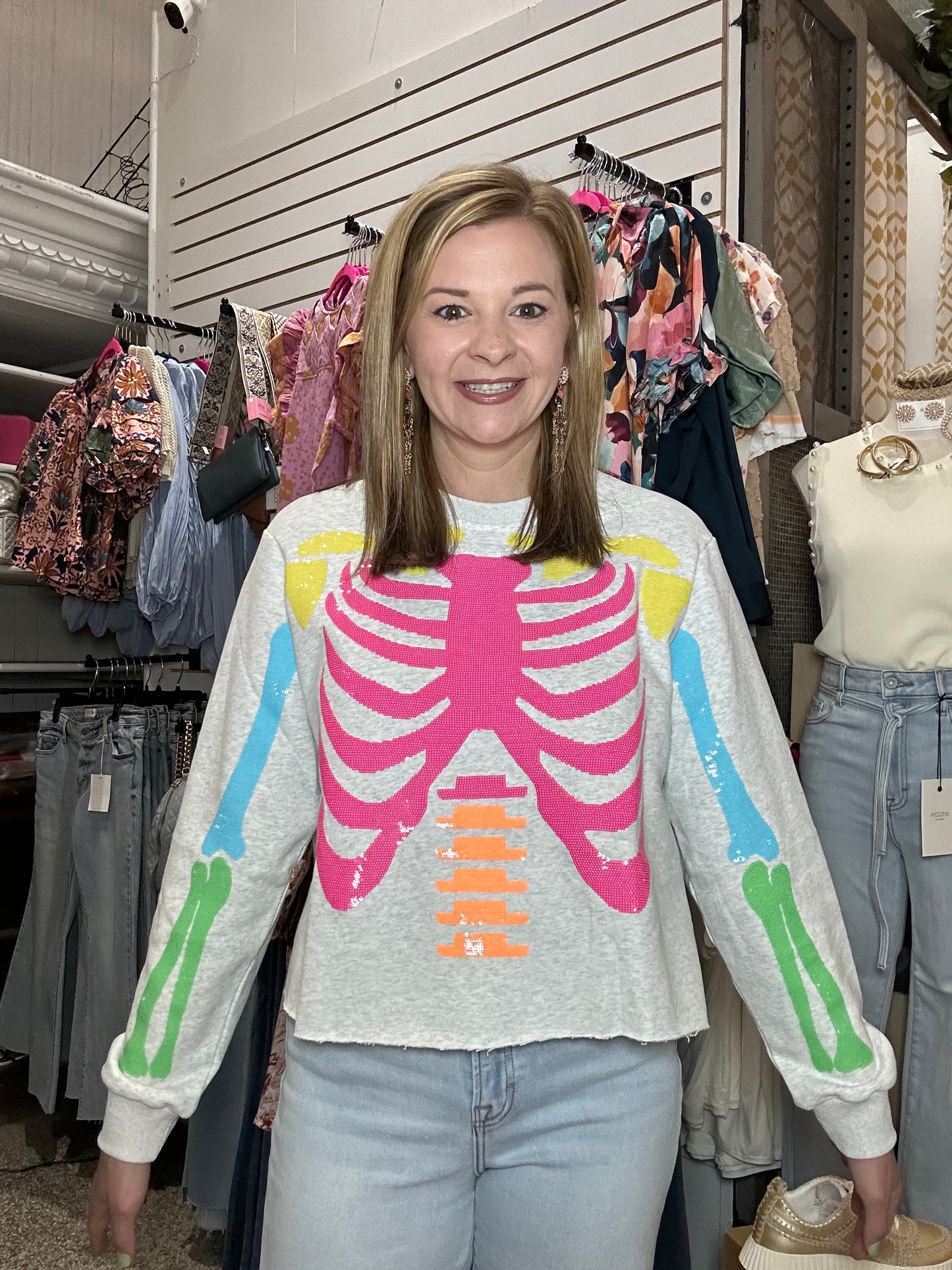Queen of Sparkles Neon Skeleton