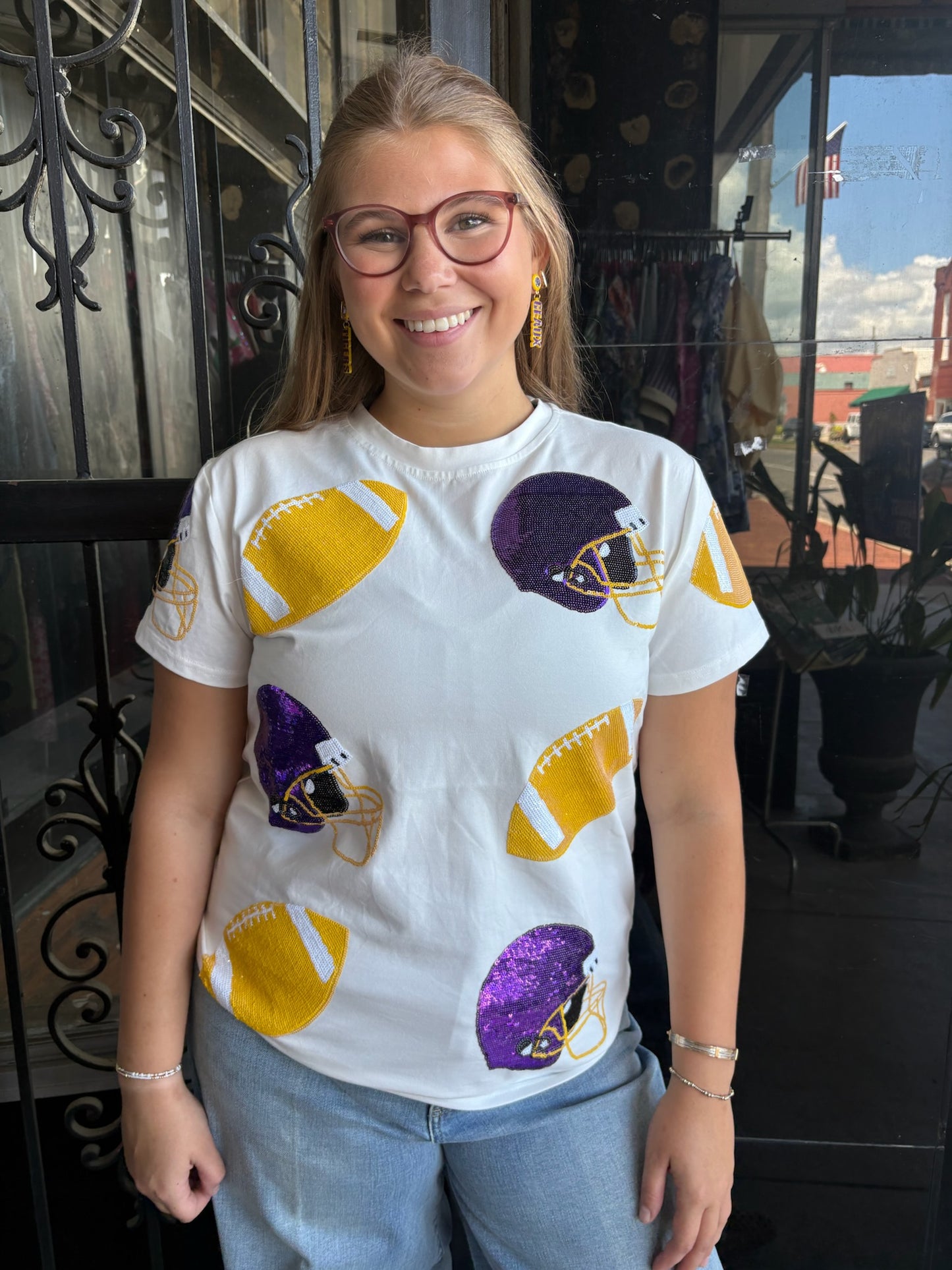 Purple and Yellow Football Fever Shirt