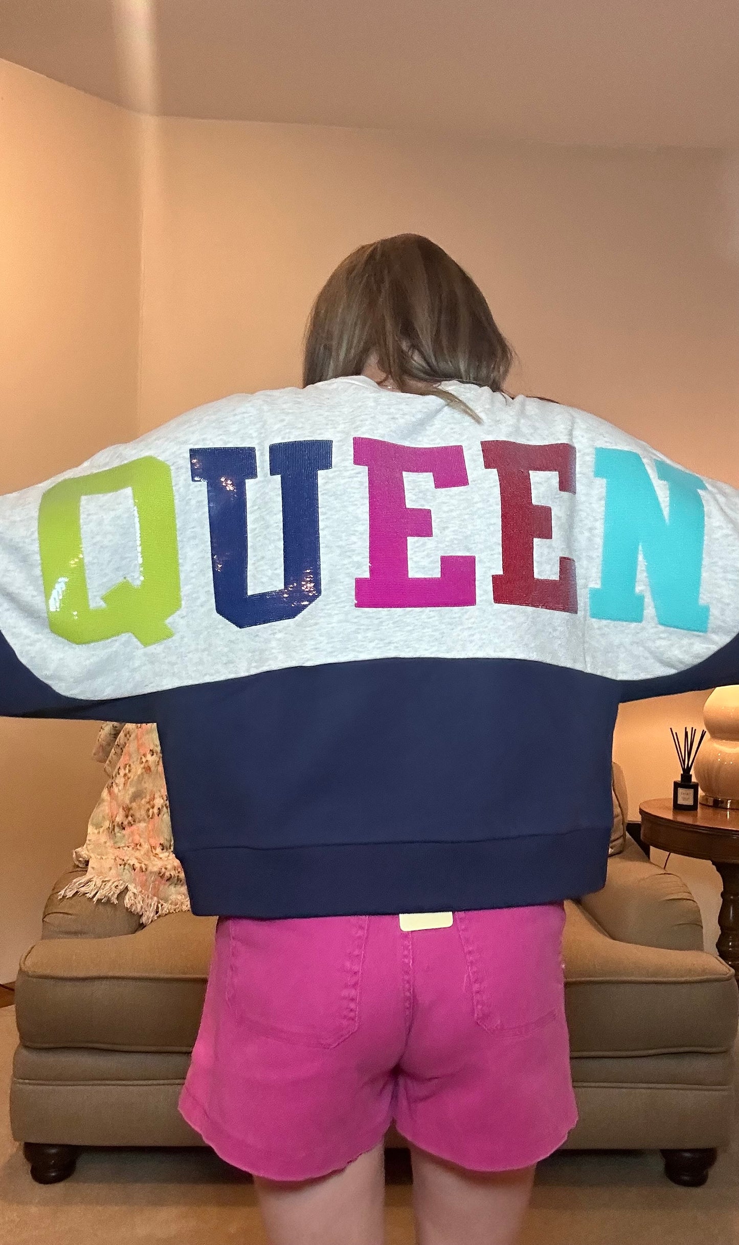 Queen of Sparkles Louisiana Colorblock Sweatshirt