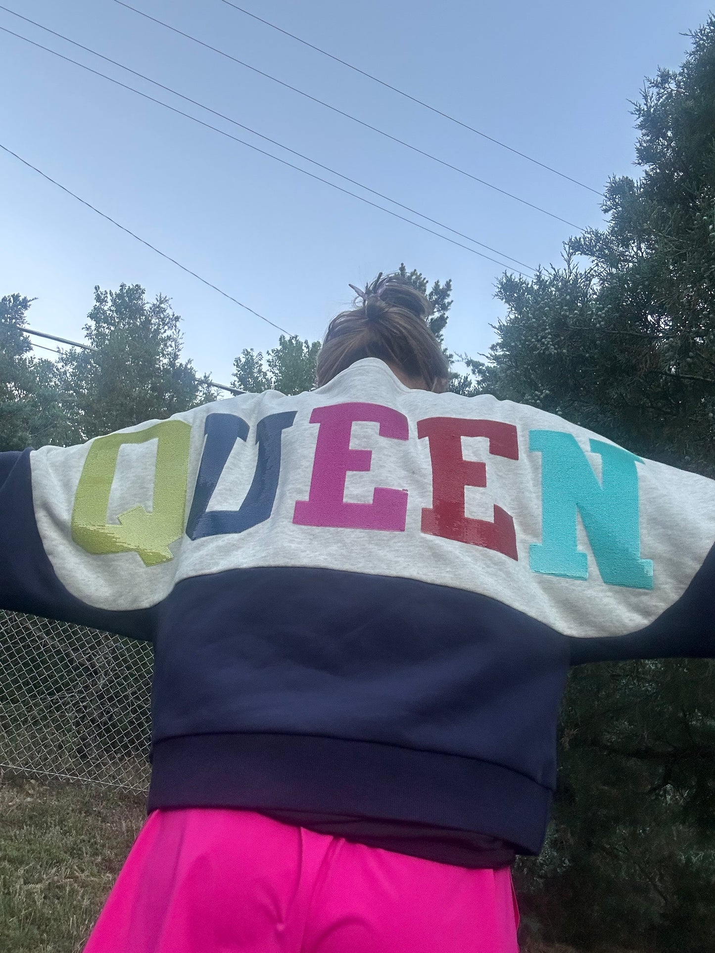 Queen of Sparkles Louisiana Colorblock Sweatshirt