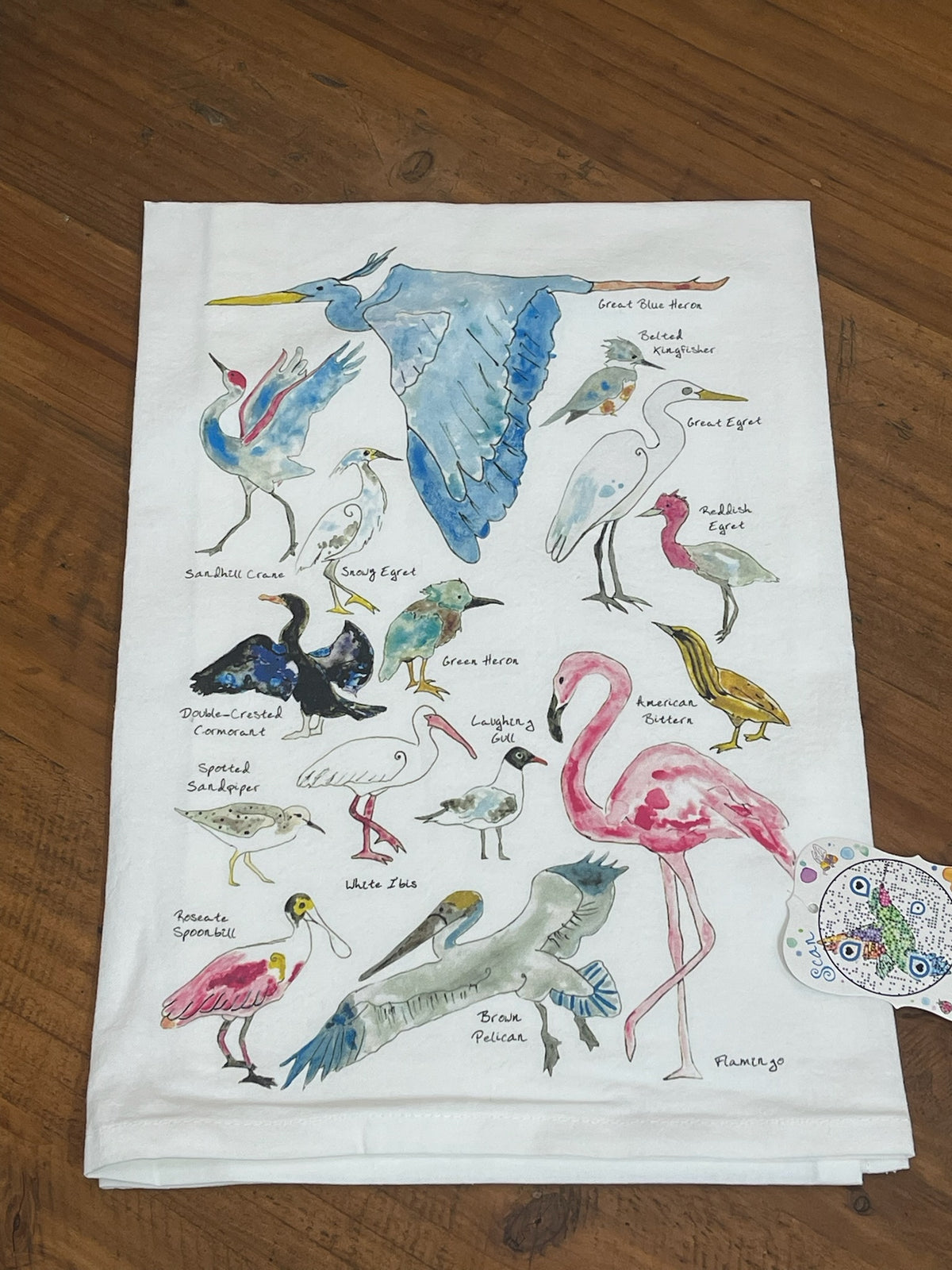 Bird Species Kitchen Towel