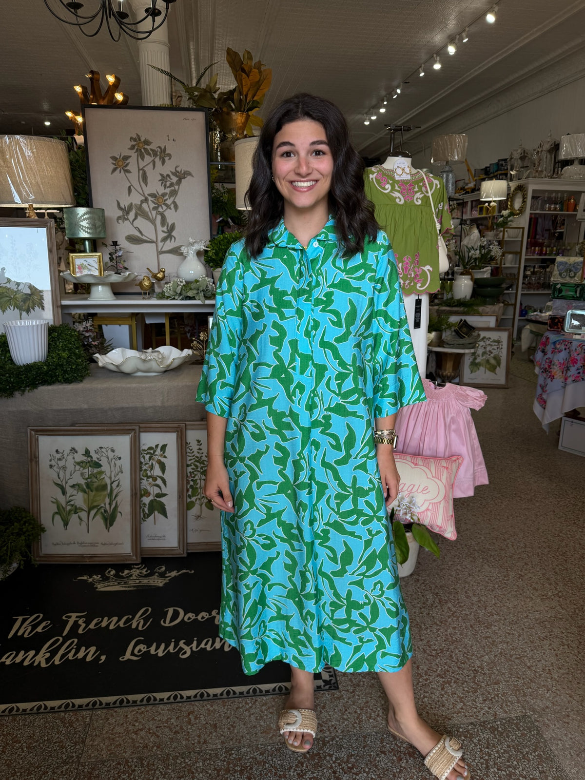Uncle Frank Midi Swing Dress - Green
