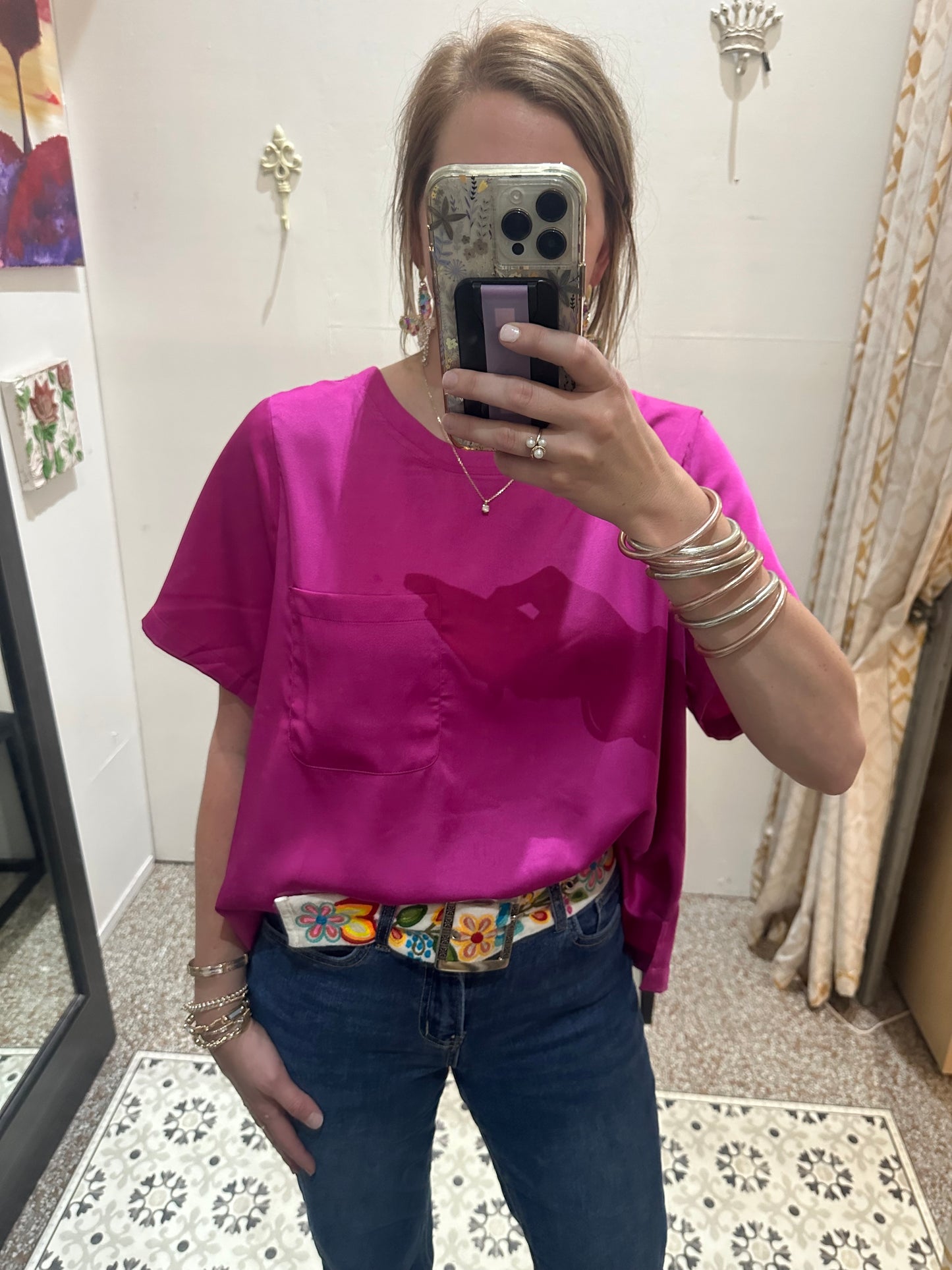 Short Sleeve Silk Shirt