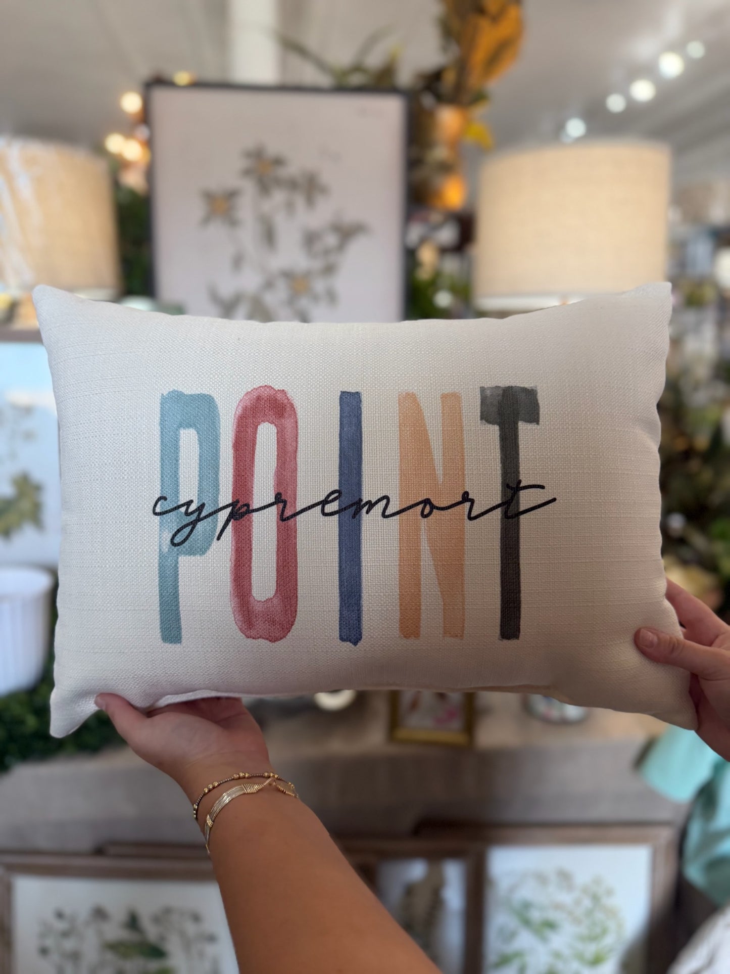Colorful Cypremort Point Throw Pillow