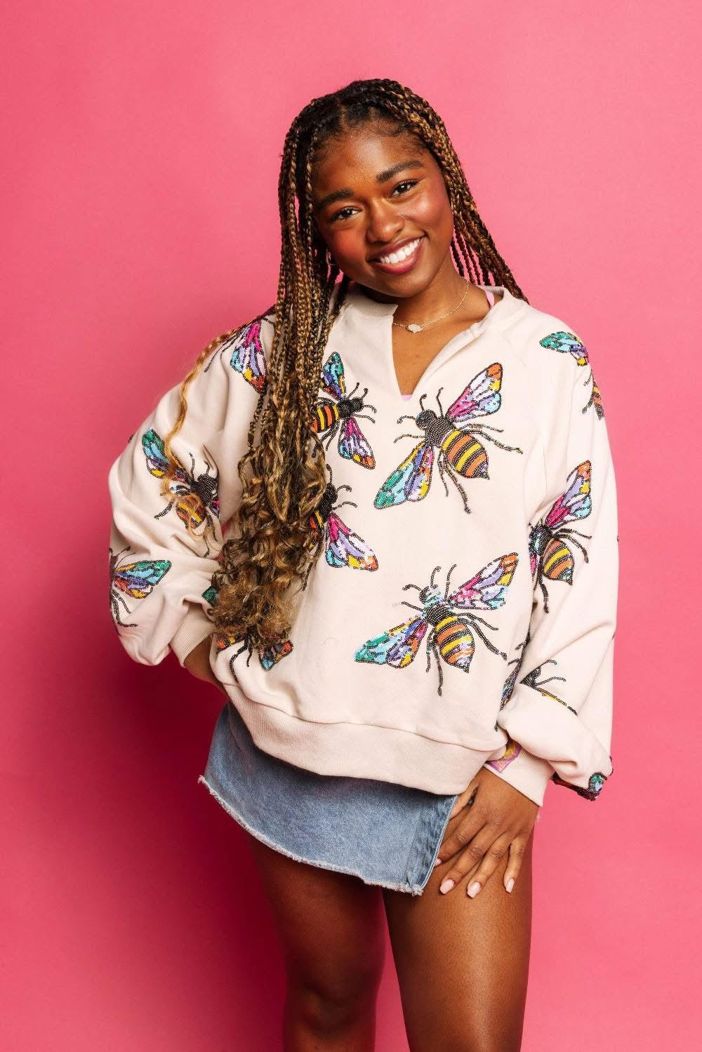 Queen of Sparkles Bee Sweatshirt