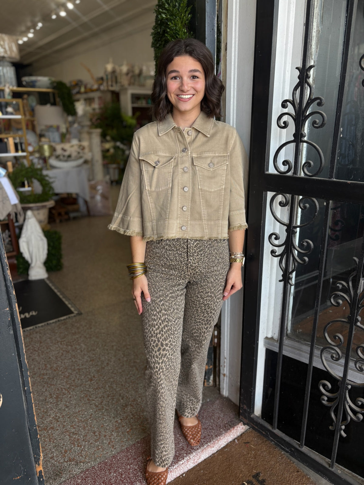 Liverpool Kennedy Straight Khaki Abstract Animal