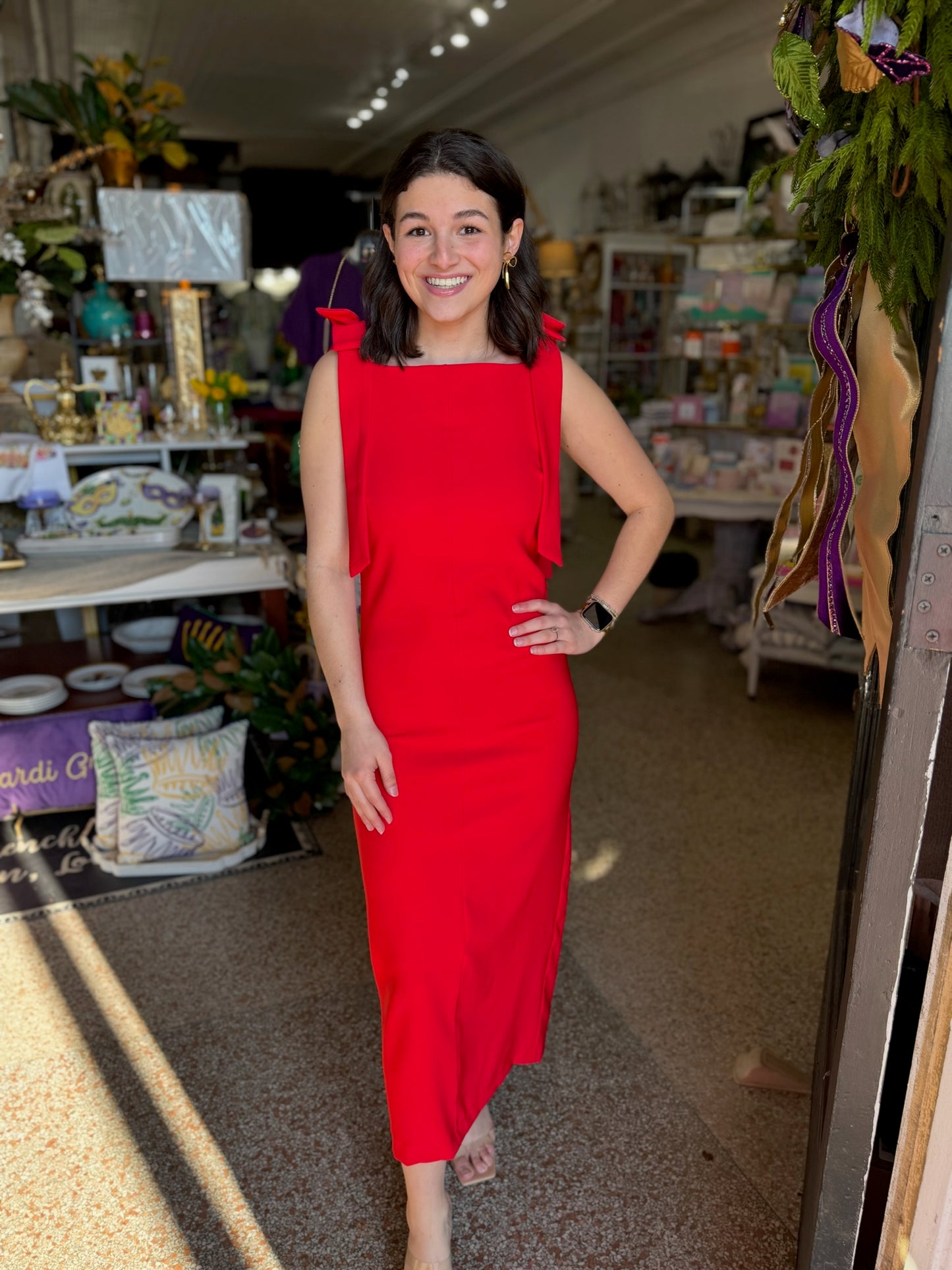 Red Midi Special Occassion Dress