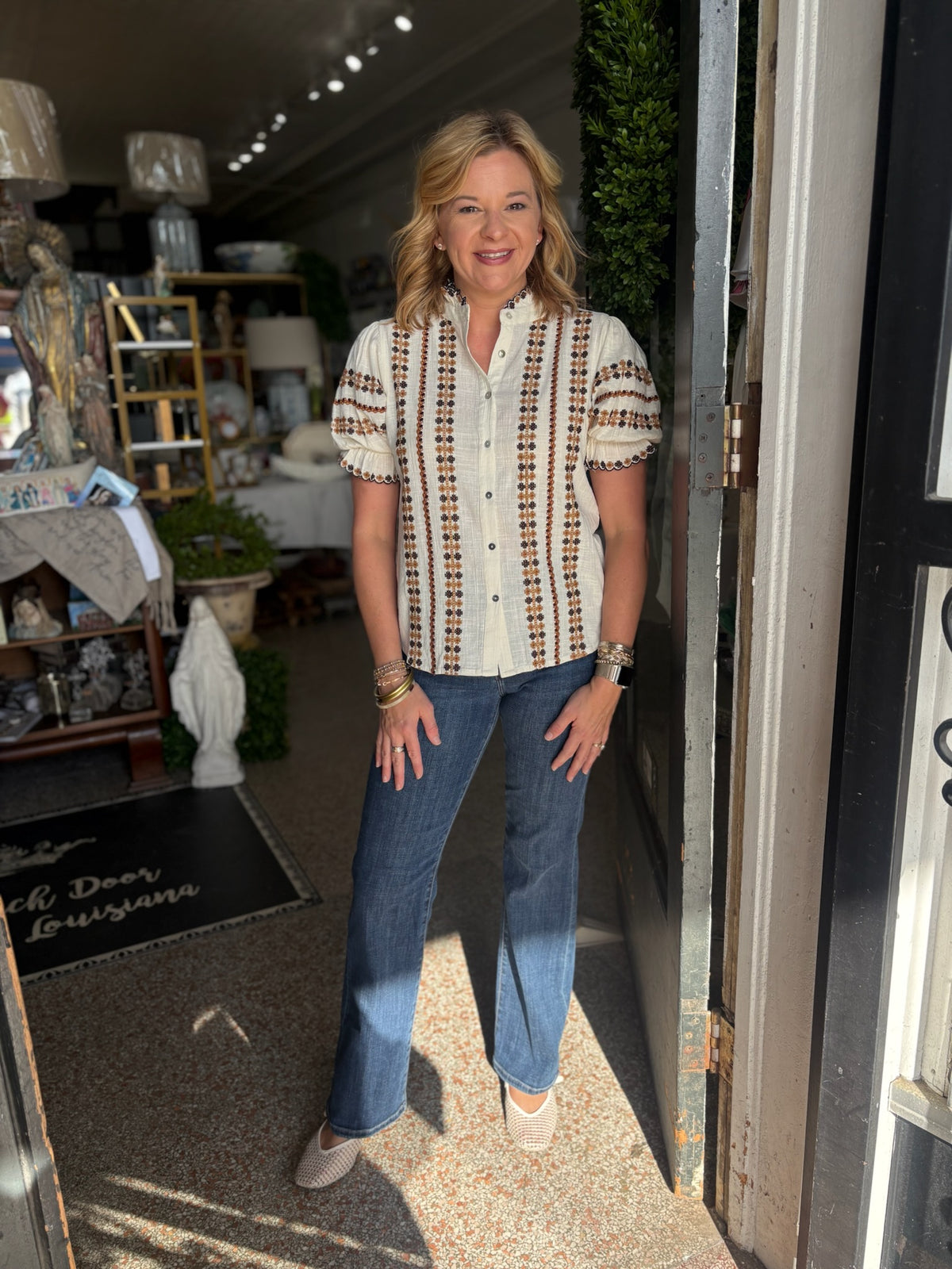 Ivy Jane Rows of Embroidery Top