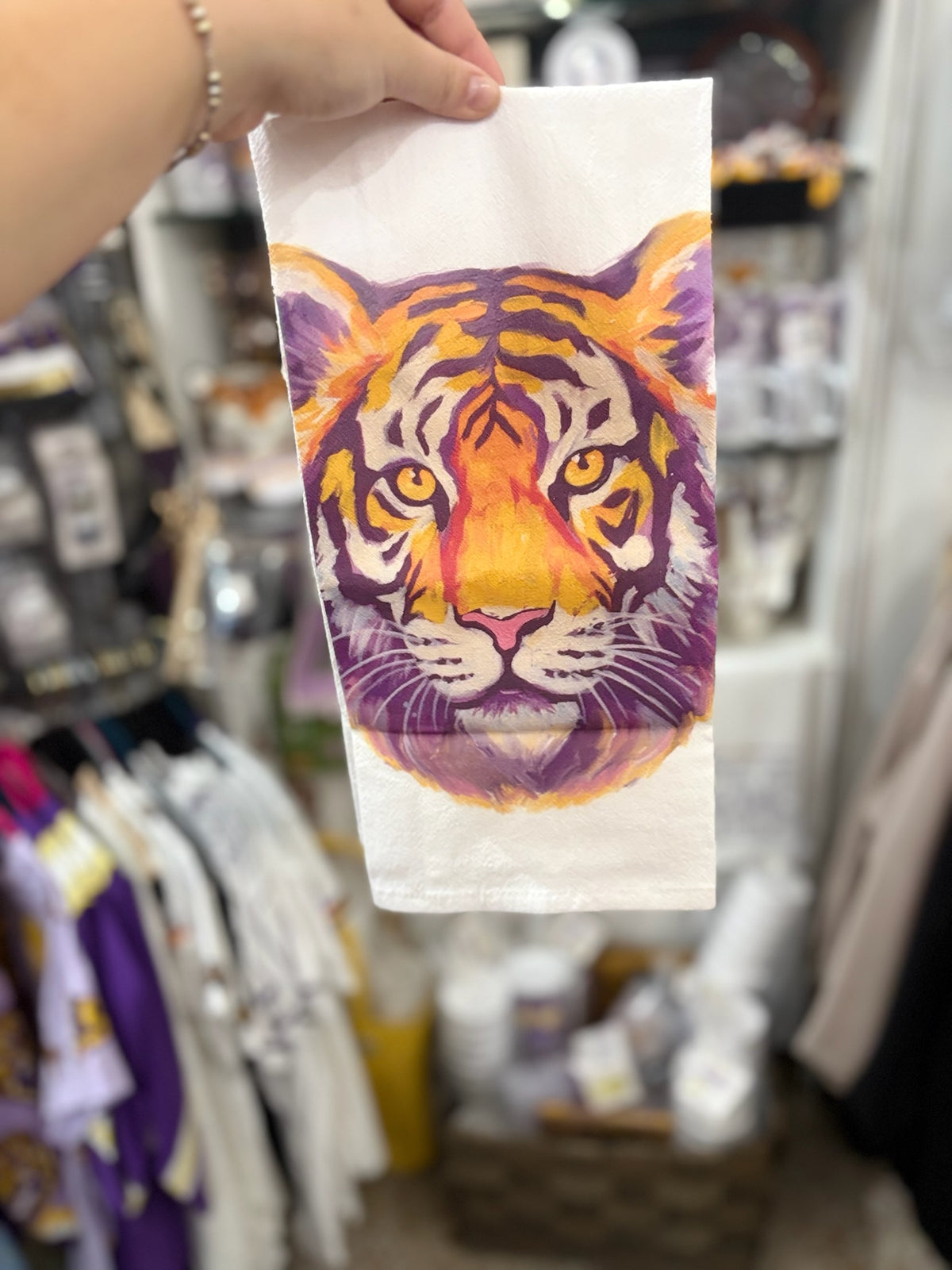 Tiger Head Game Day Tea Towel