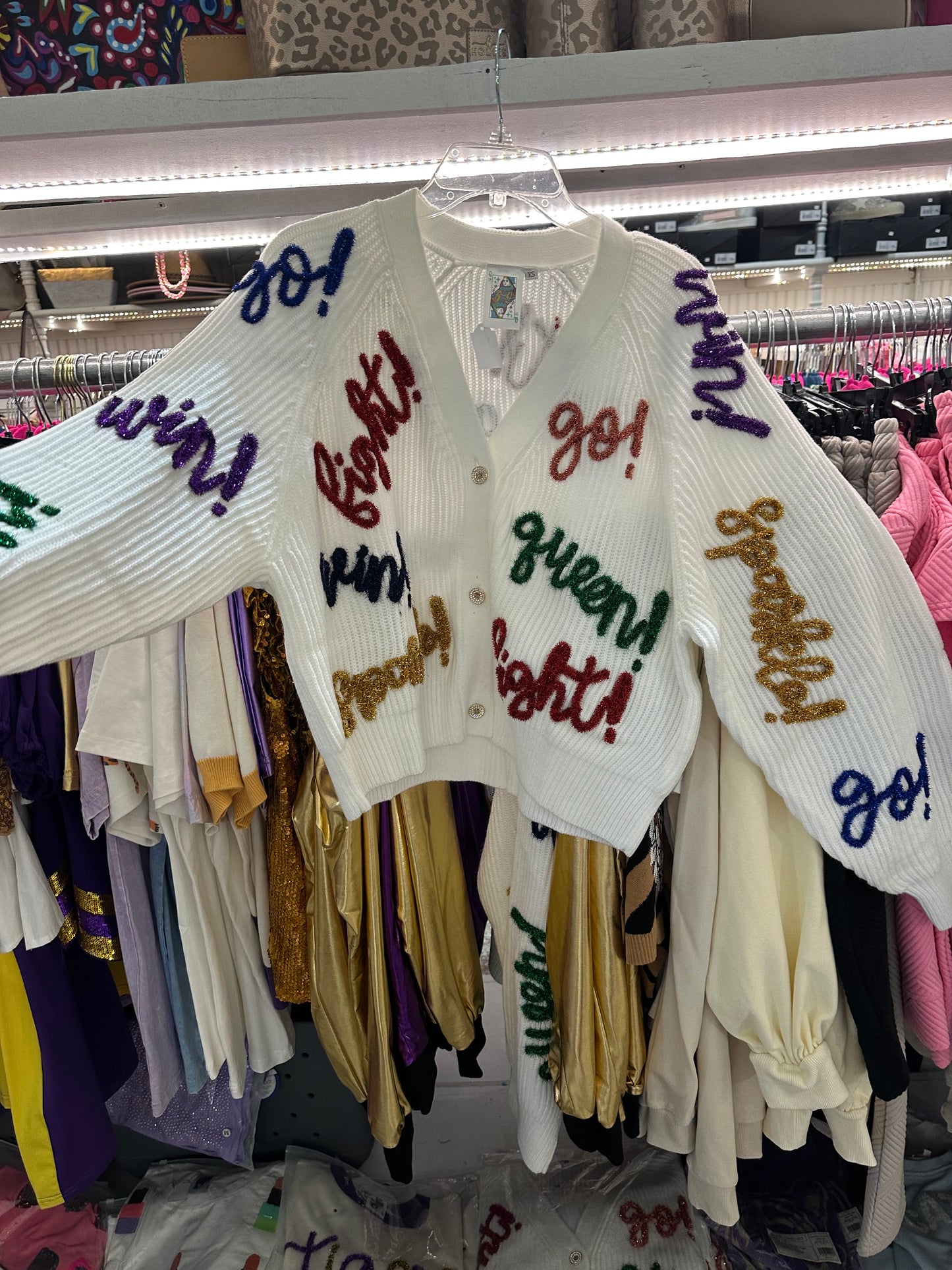 Queen of Sparkles Go Fight Win Sweater