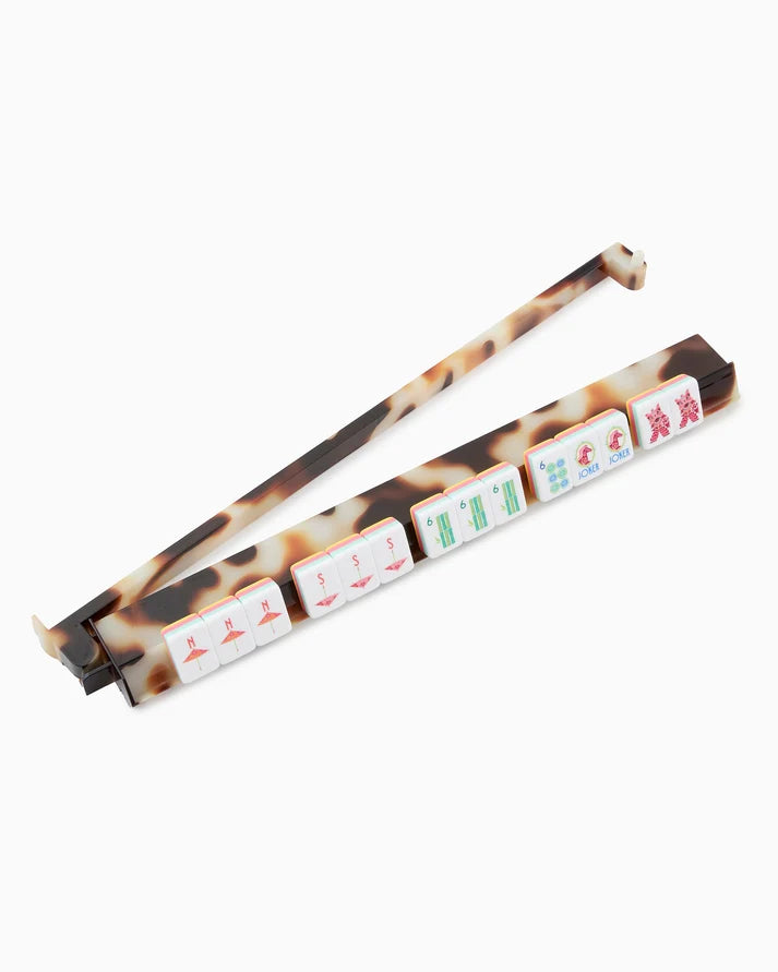 Oh My Mahjong Blond Tortoise Rack and Pusher Set