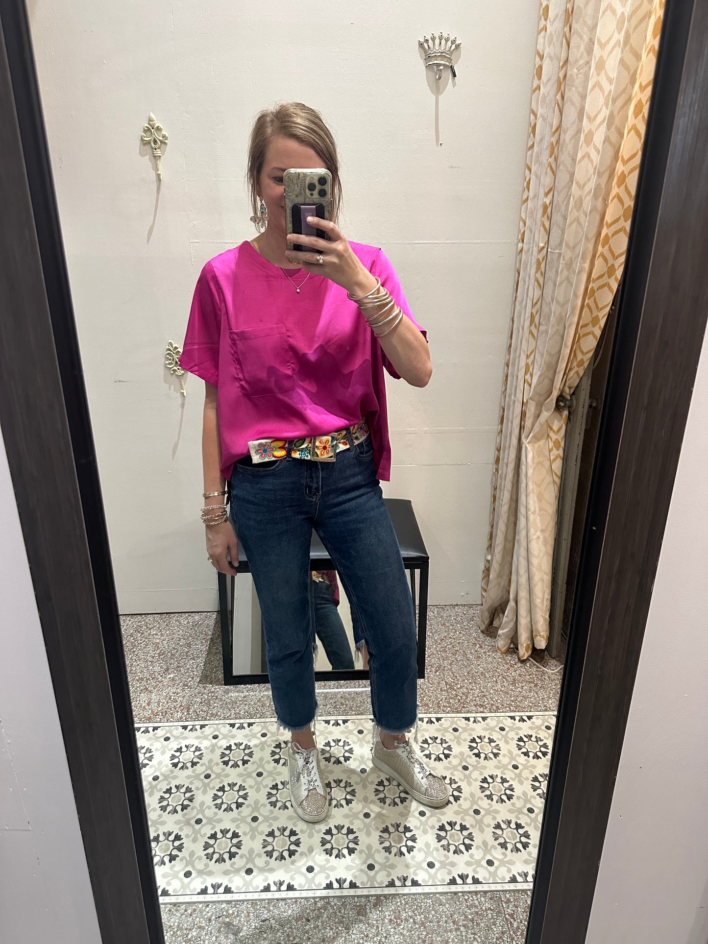 Short Sleeve Silk Shirt