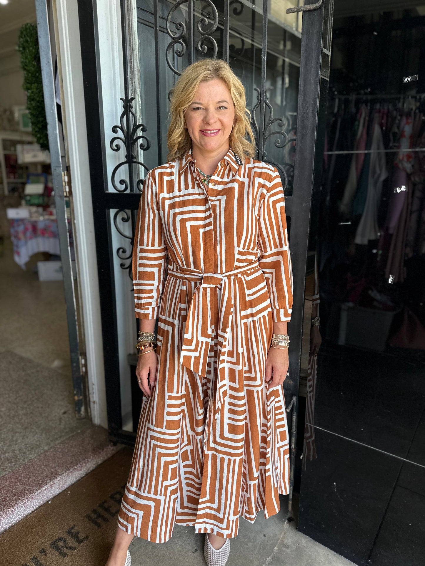 Uncle Frank Graphic Midi Shirt Dress