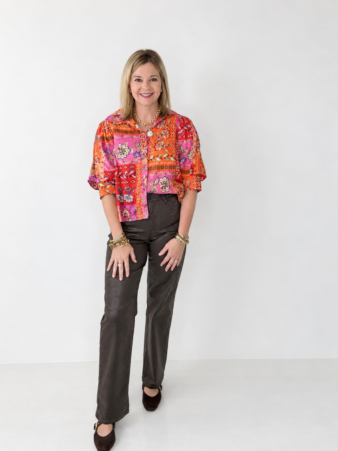 Hidden Ella Classic Straight Fit Brown Jeans