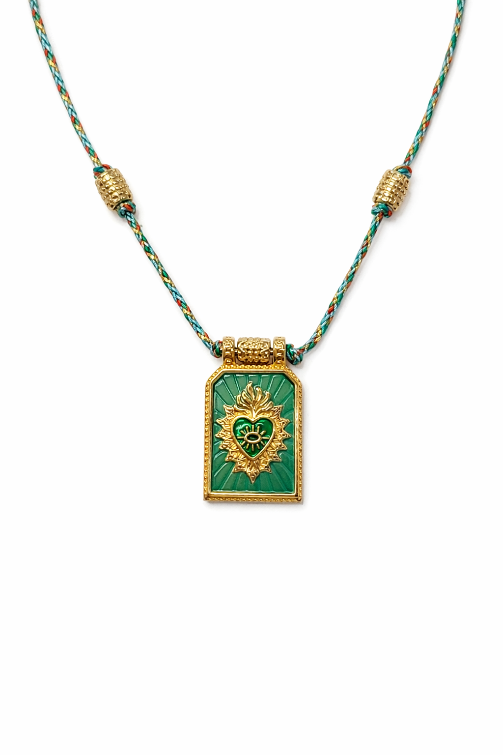 Emerald Sacred Heart Necklace