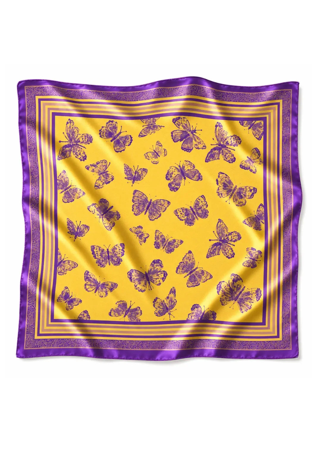 Purple & Gold Butterfly Scarf
