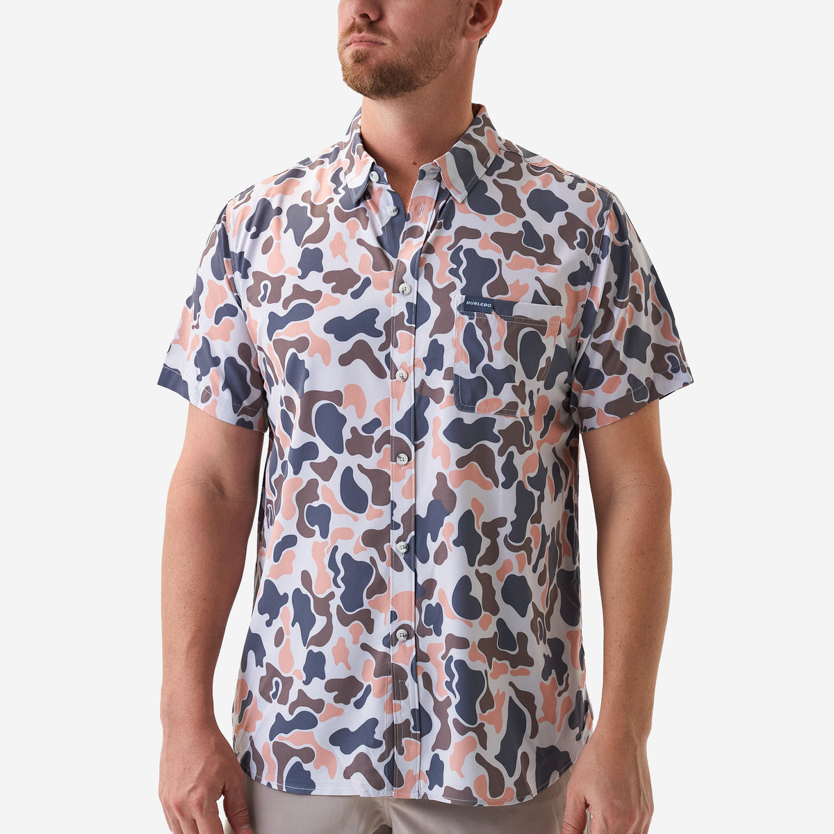 Burlebo Performance Button Up - Vintage Camo