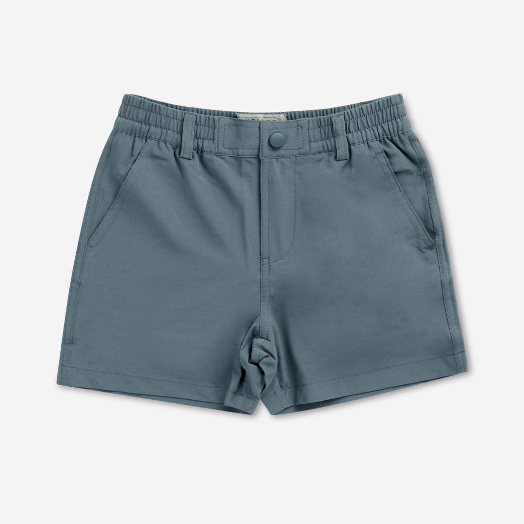 Youth Everyday Short - River Rock Grey - Classic Deer Camo Pocket