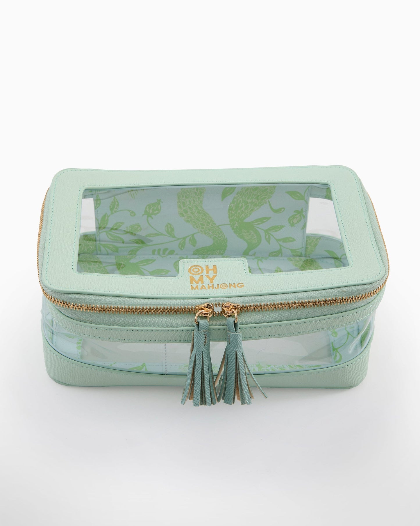 Oh My Mahjong Mint Tile Storage Bag
