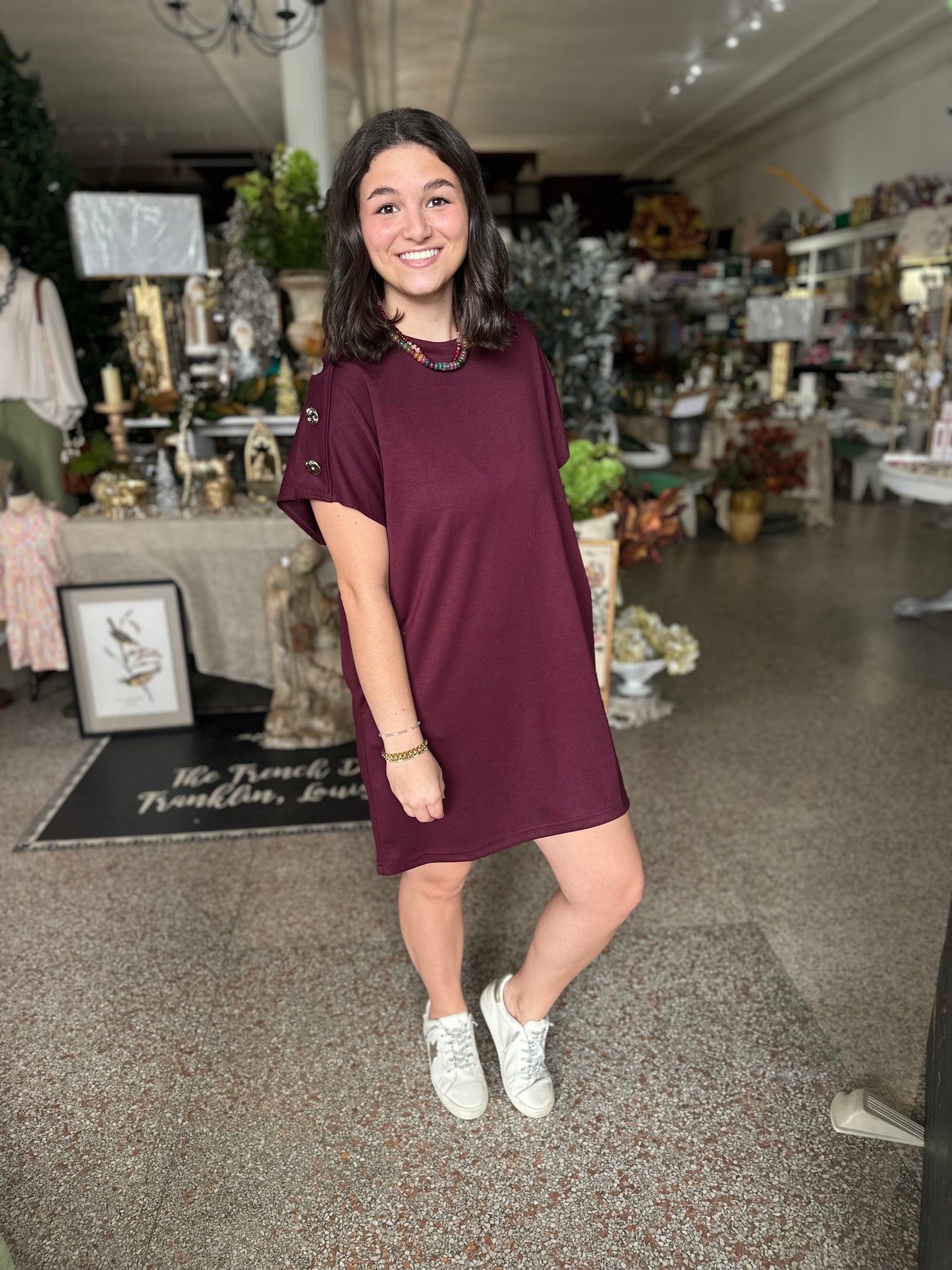 Burgundy Soft Dress