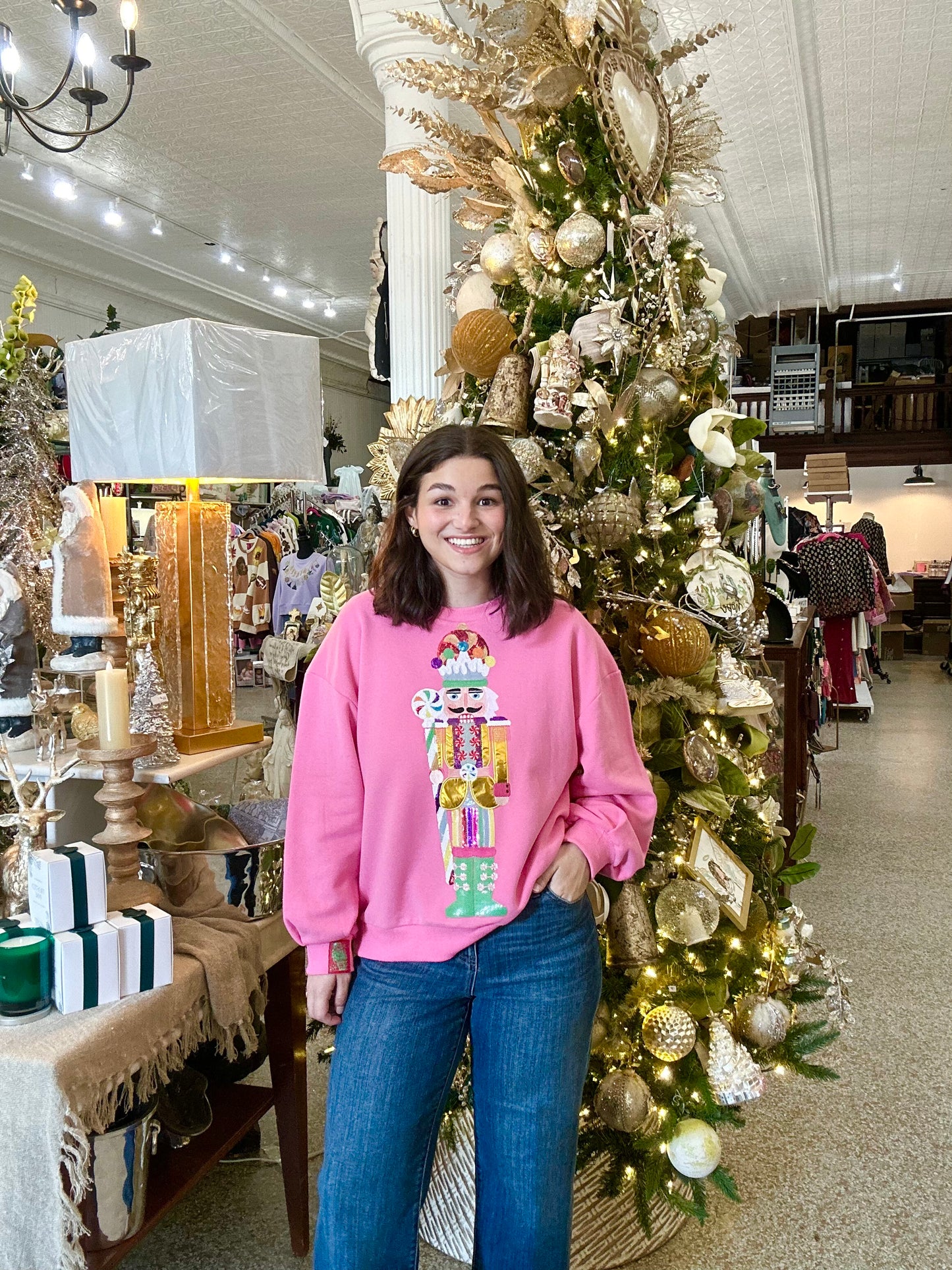 Queen of Sparkles Pink Candyland Nutcracker Sweatshirt