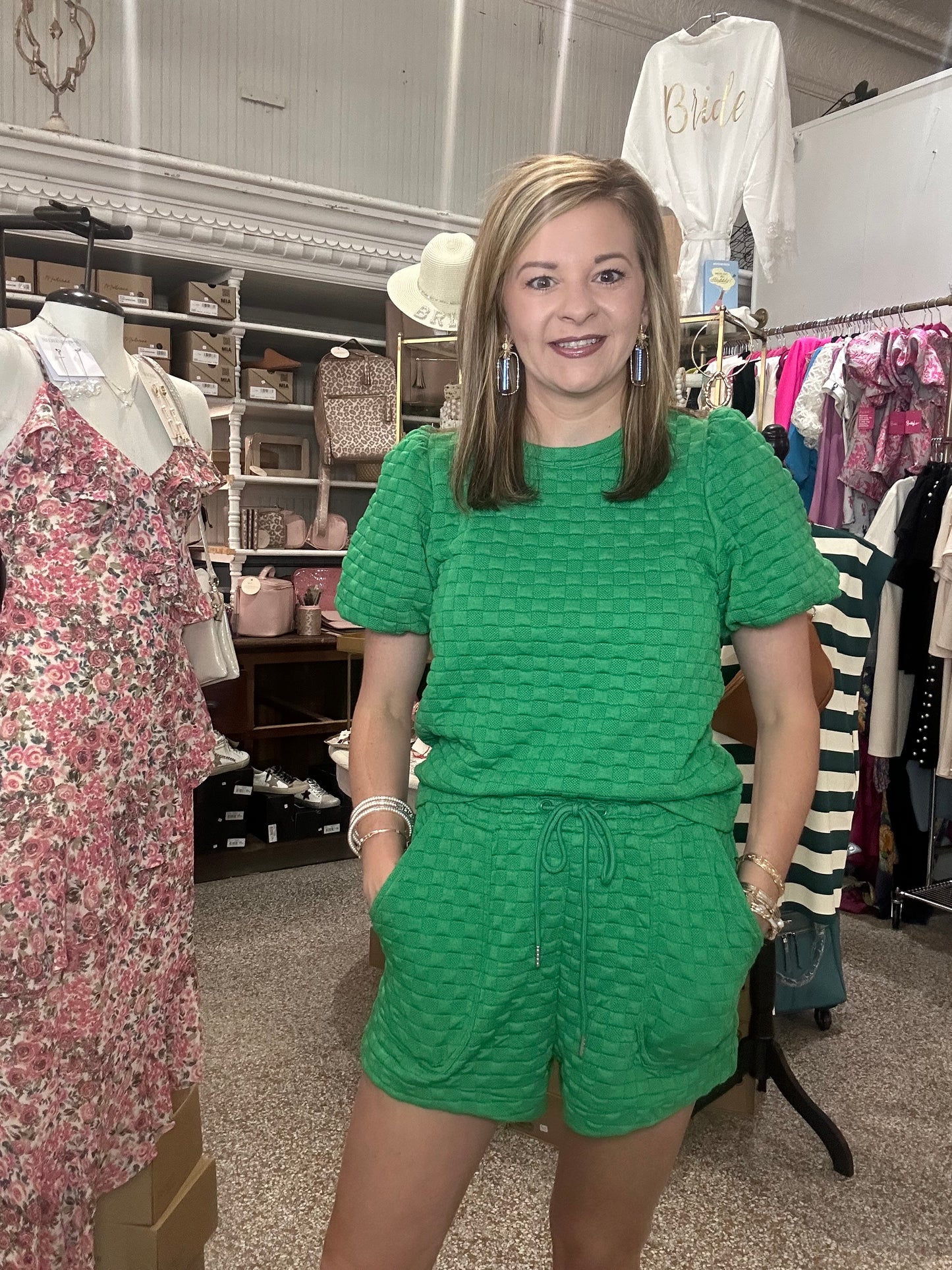 Kelly Green Checkered Set