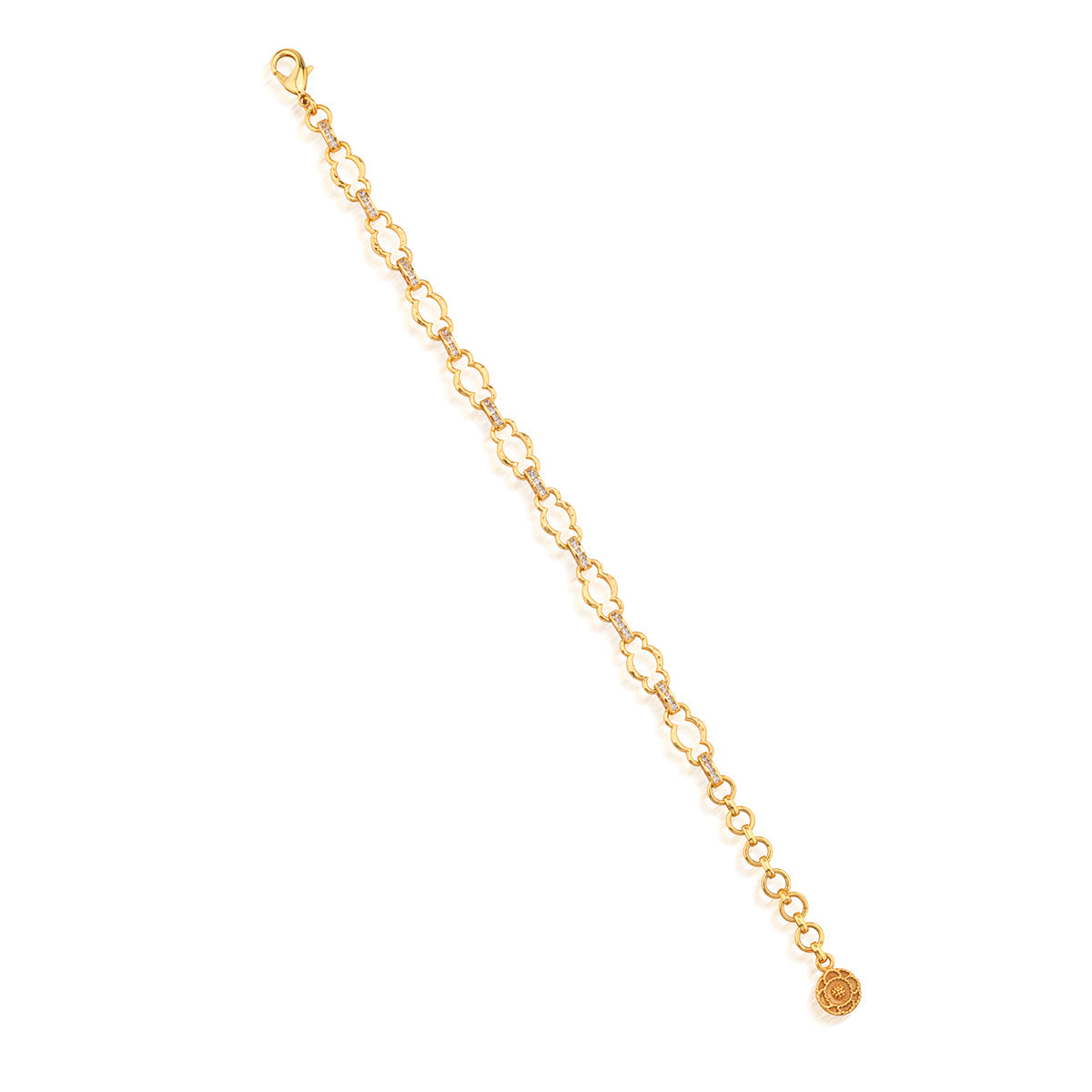 Capucine De Wulf Maharani Petite Chain Bracelet, 7"+2" - Clear Cubic Zirconia