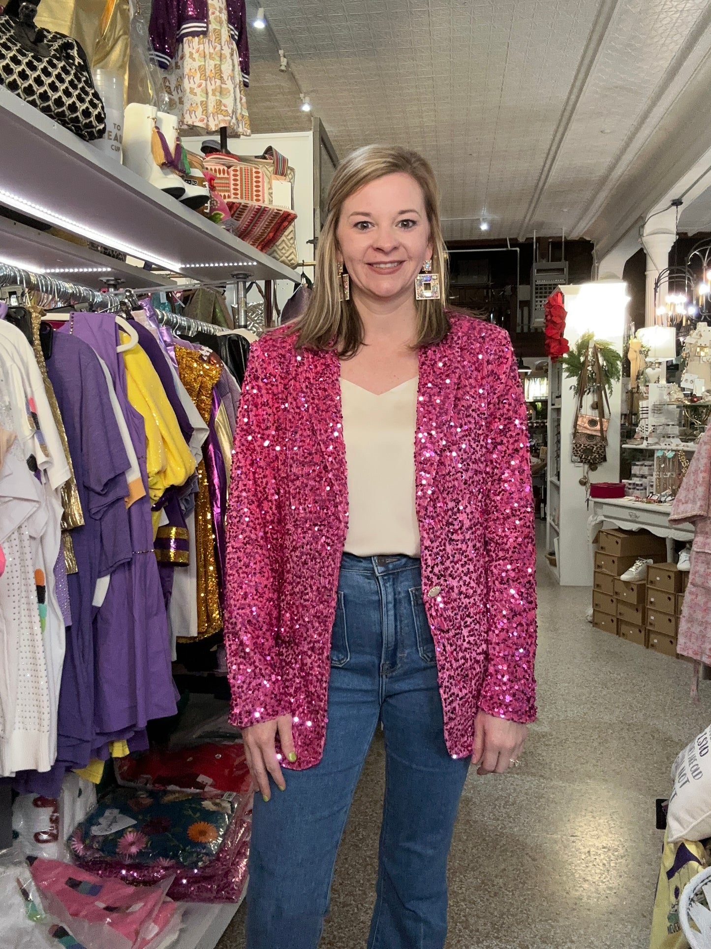 Buddy Love- HEFF SEQUIN BLAZER - HIGHKEY