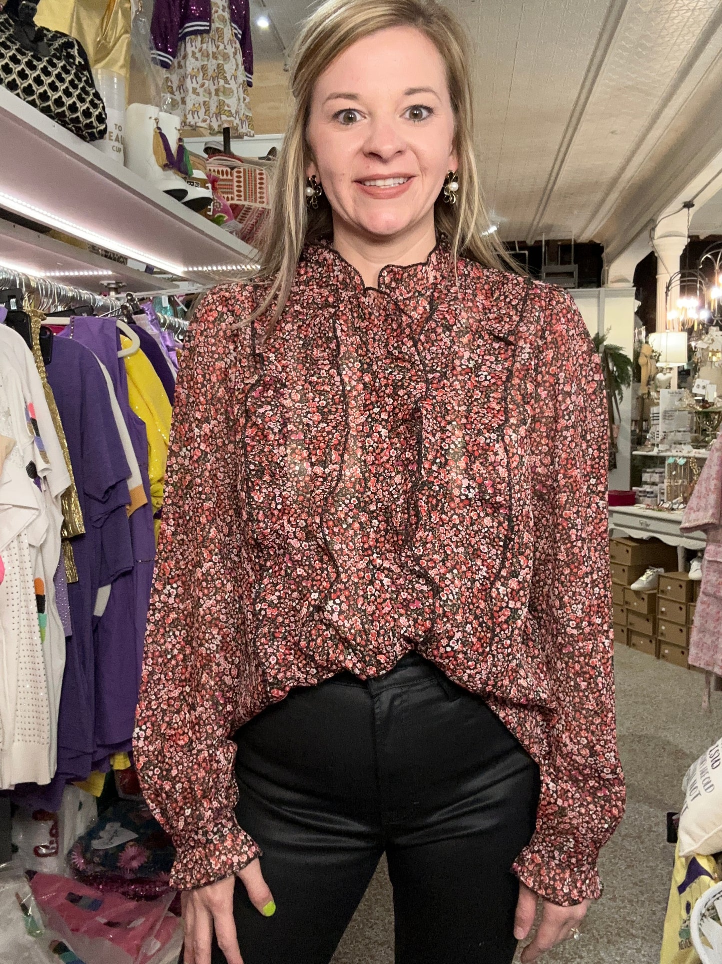 Buddy Love- LONNIE LONG SLEEVE BLOUSE - AMOUR