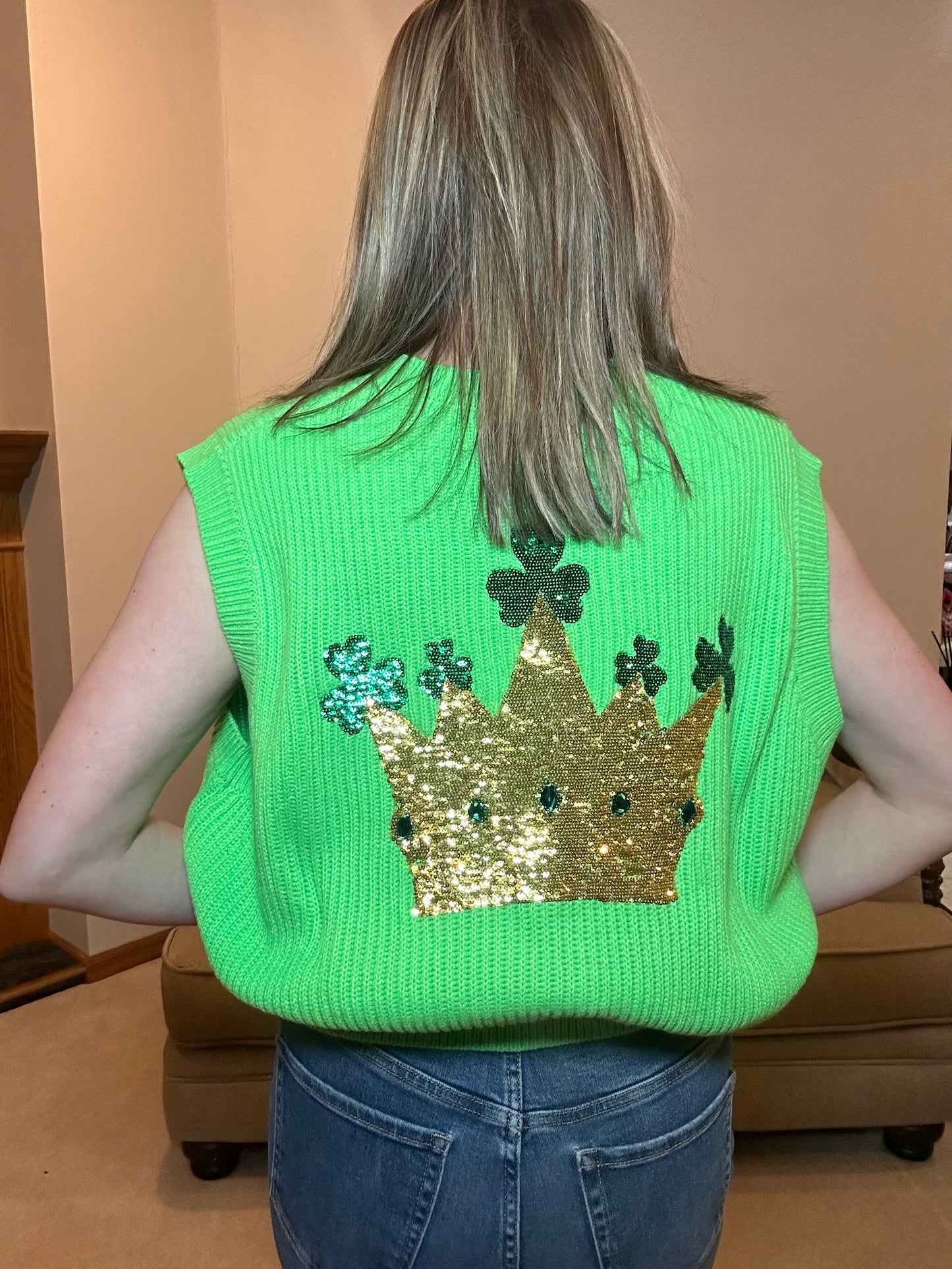 Queen of Sparkles Lucky Queen Sweater Vest