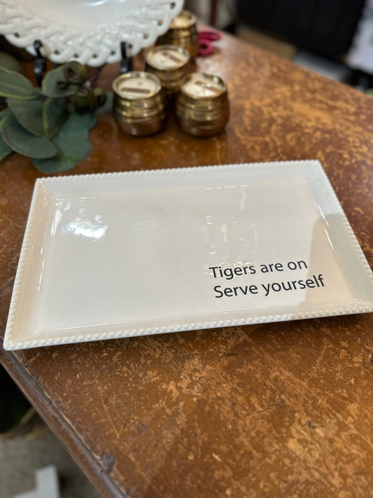 "Tigers are on Serve Yourself" Tray