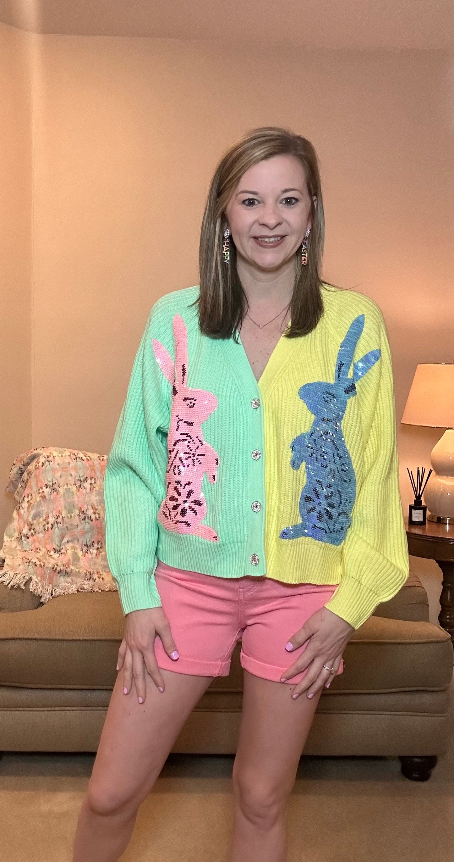 Queen of Sparkles Pastel Bunny Cardigan