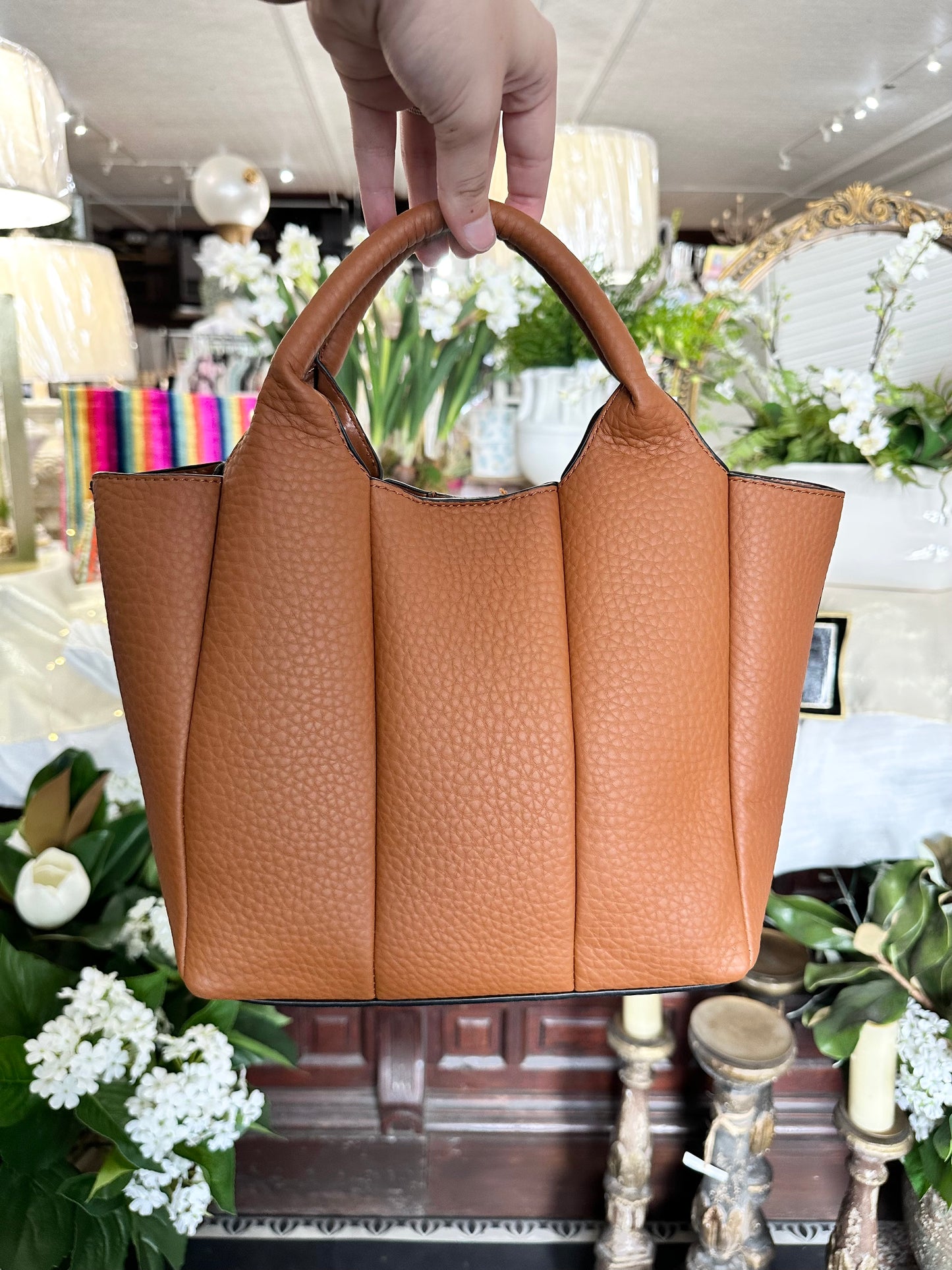 Maddox Vegan Pleated Satchel