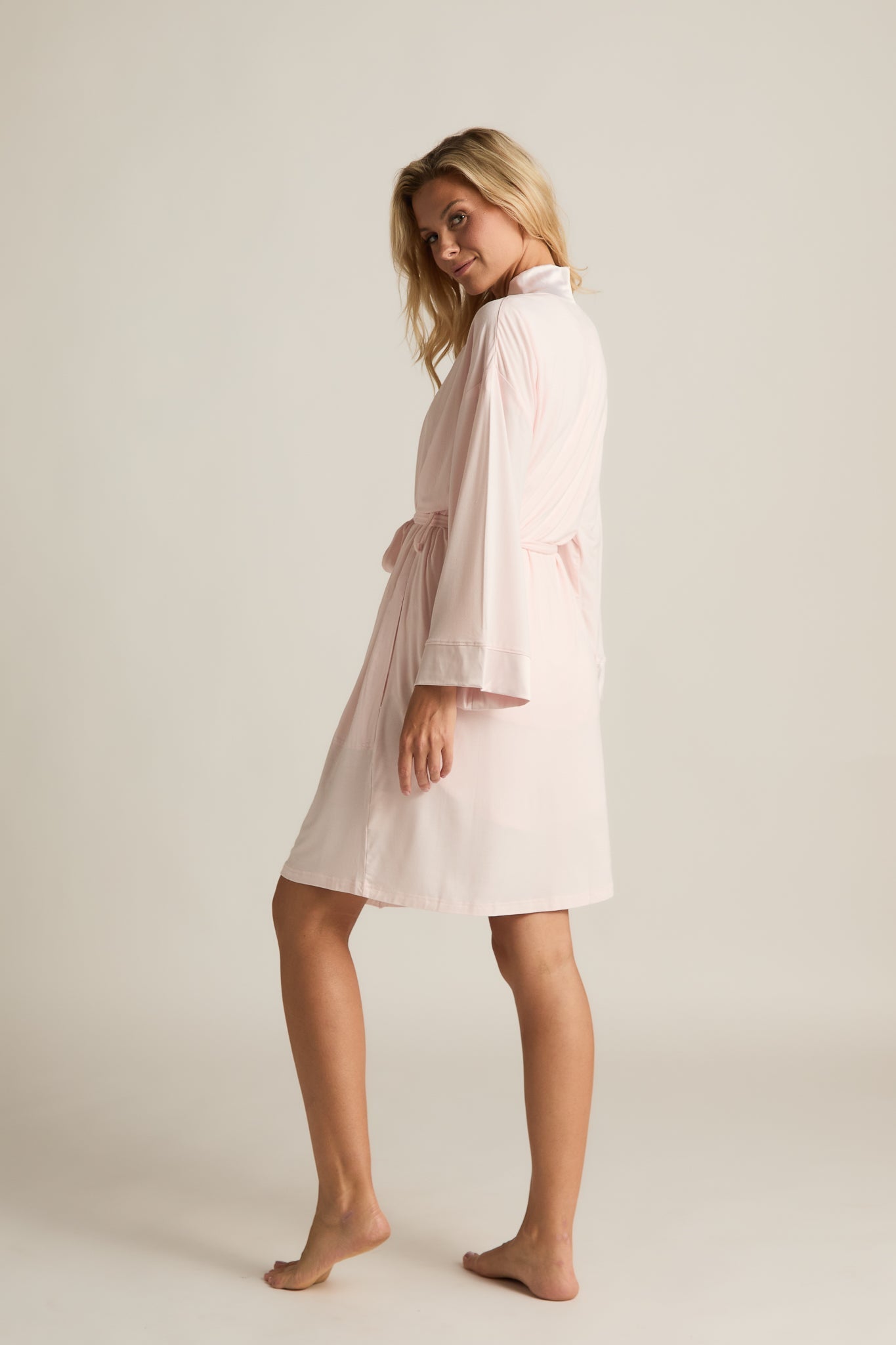 Faceplant Dreams Kimono Robe in Pink
