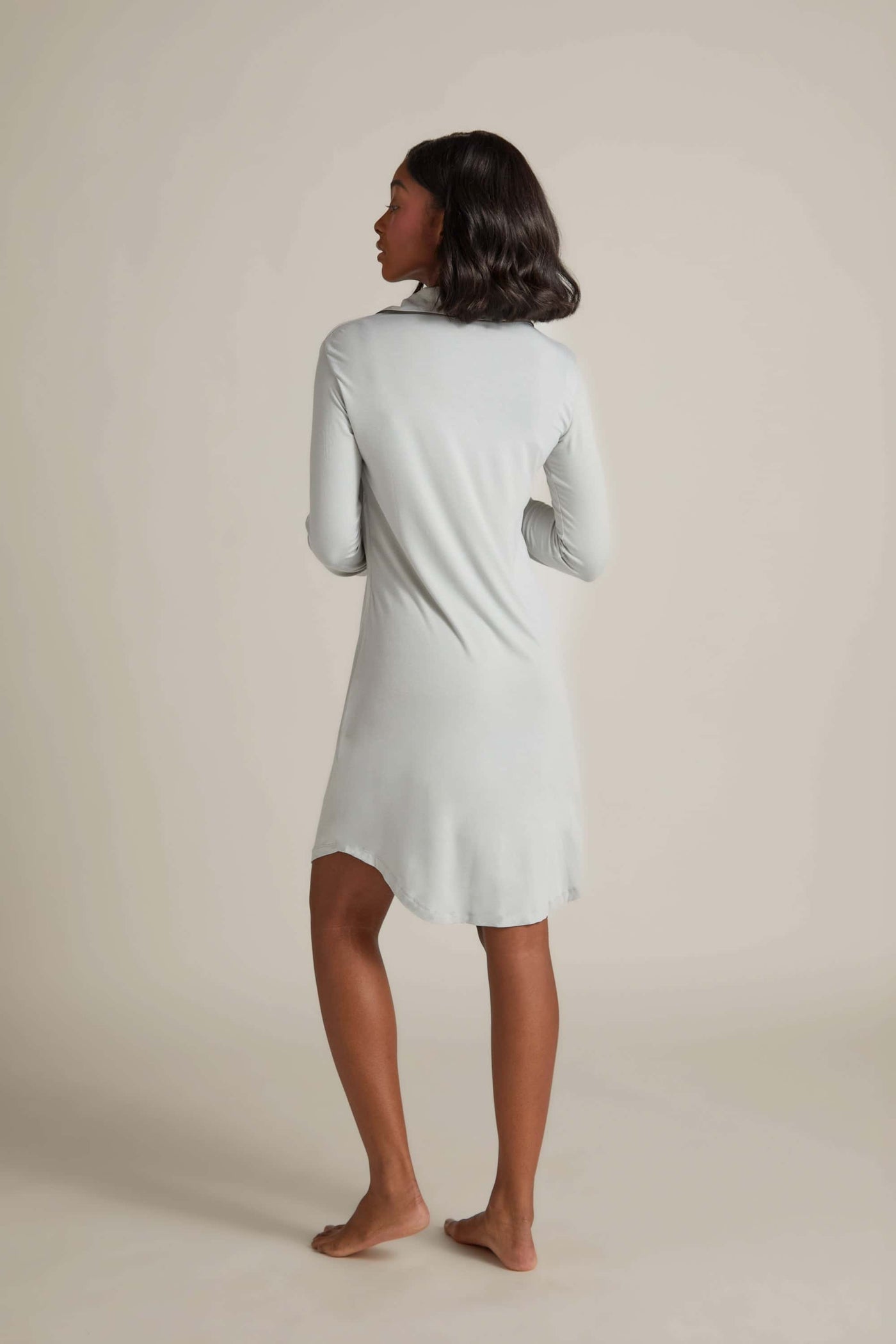 Faceplant Dreams Boyfriend Nightshirt in Fog