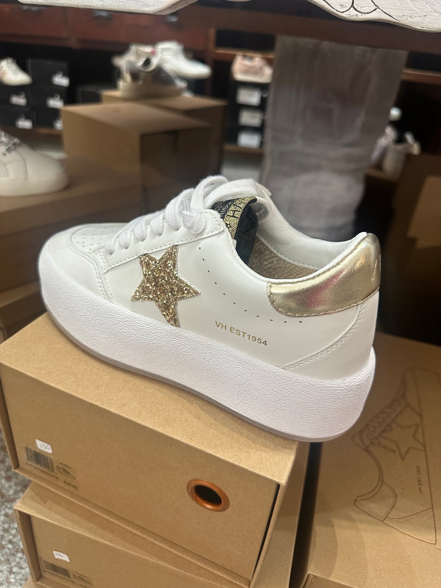 Vintage Havana Ream 8 White Gold Glitter
