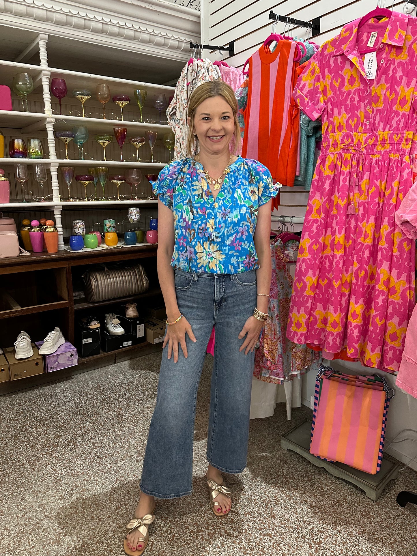 Blue Floral Shirt