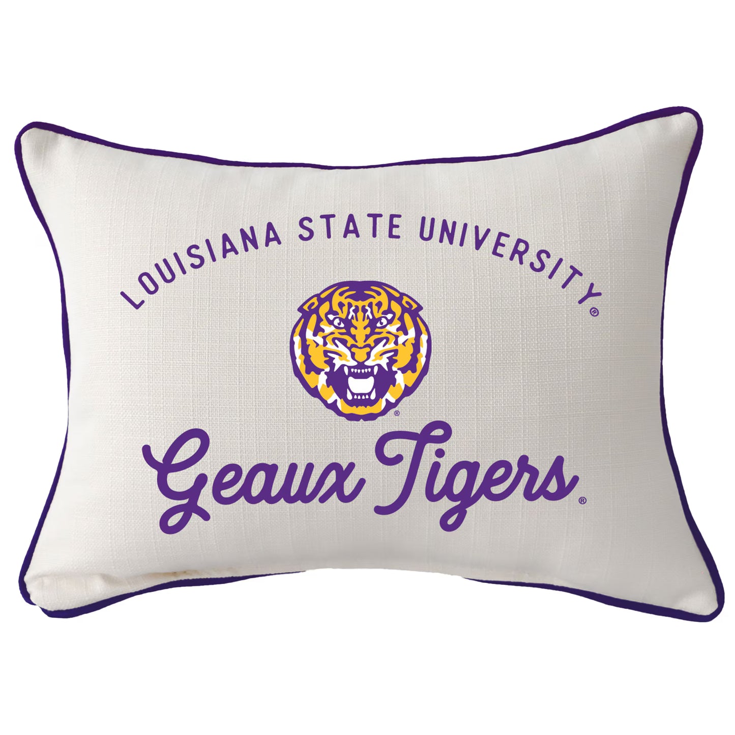 LSU Tigers Retro Throw Pillow