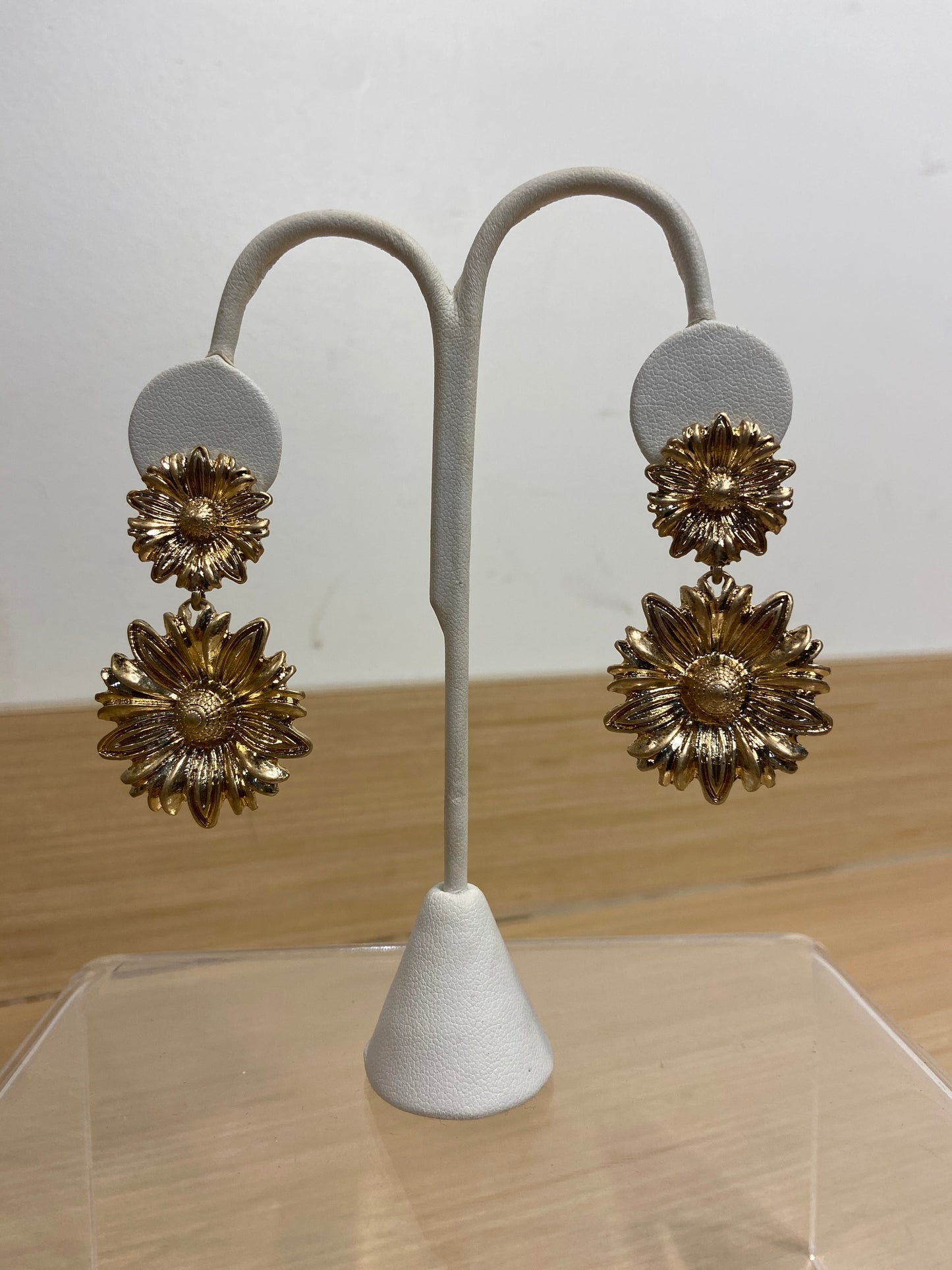 Gold Flower Earrings