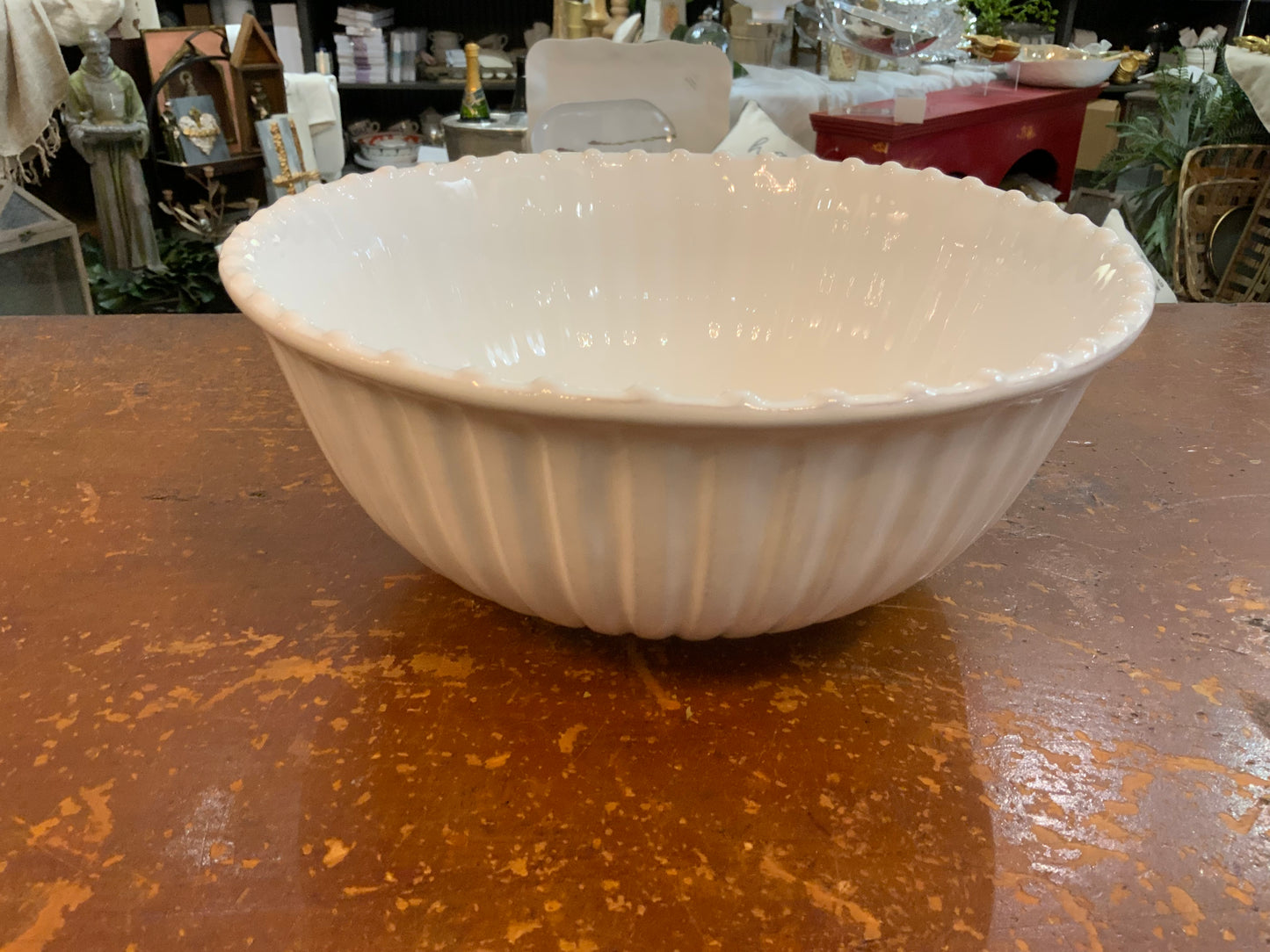 White Serving Bowl