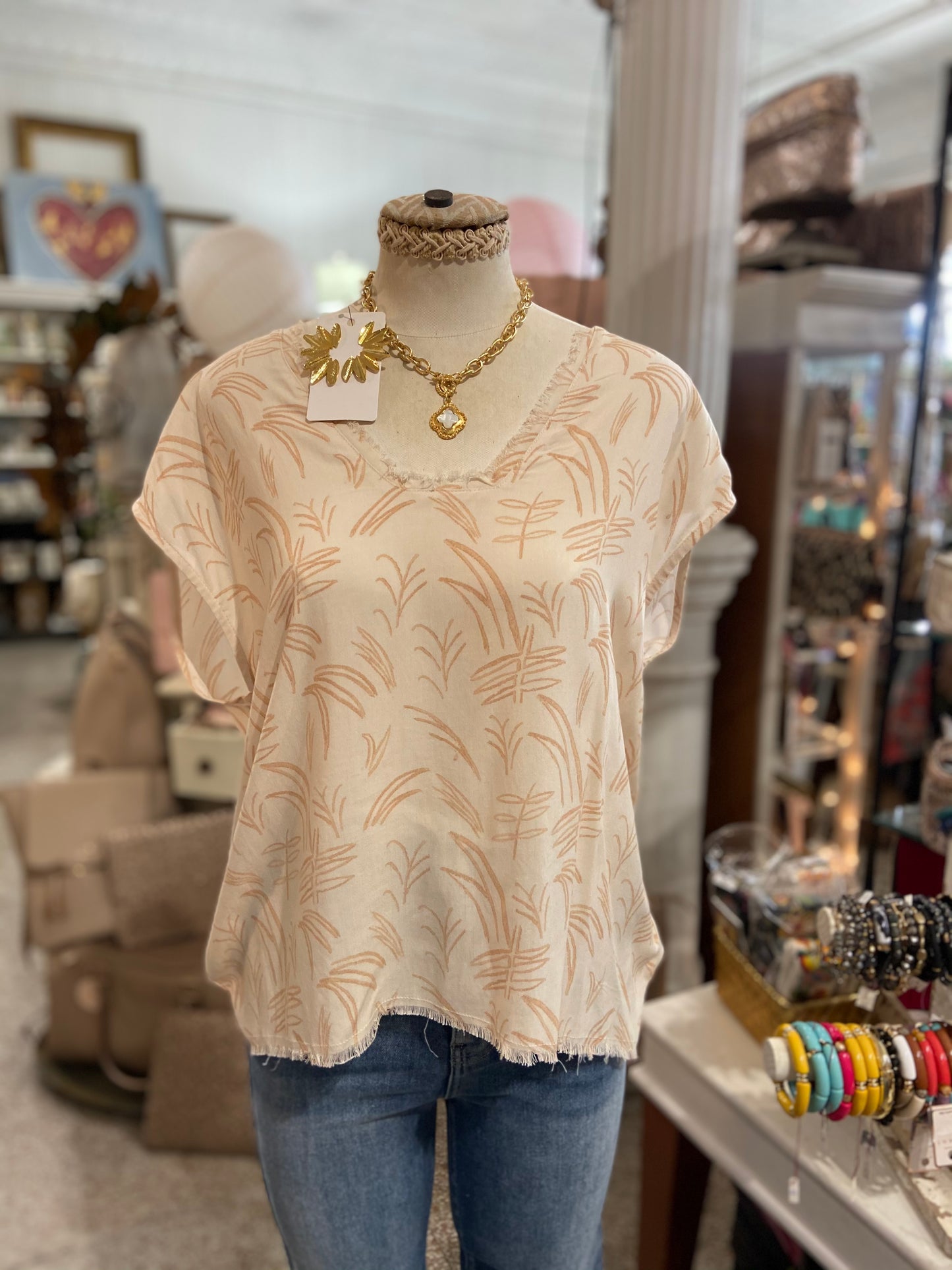 Neutral Abstract Shirt