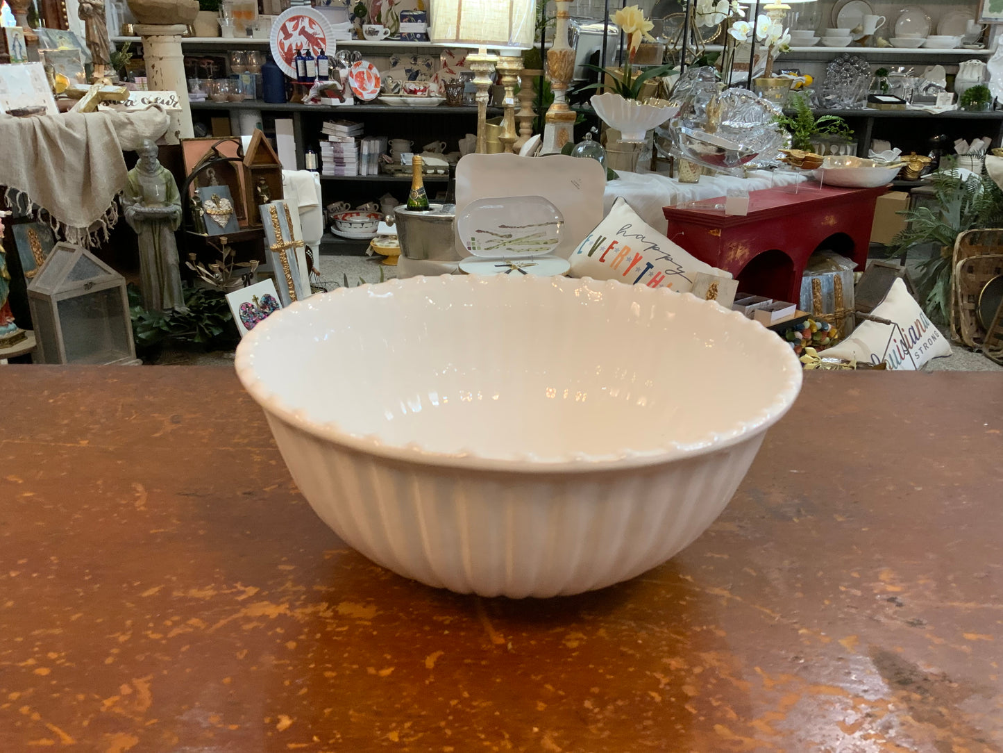 White Serving Bowl