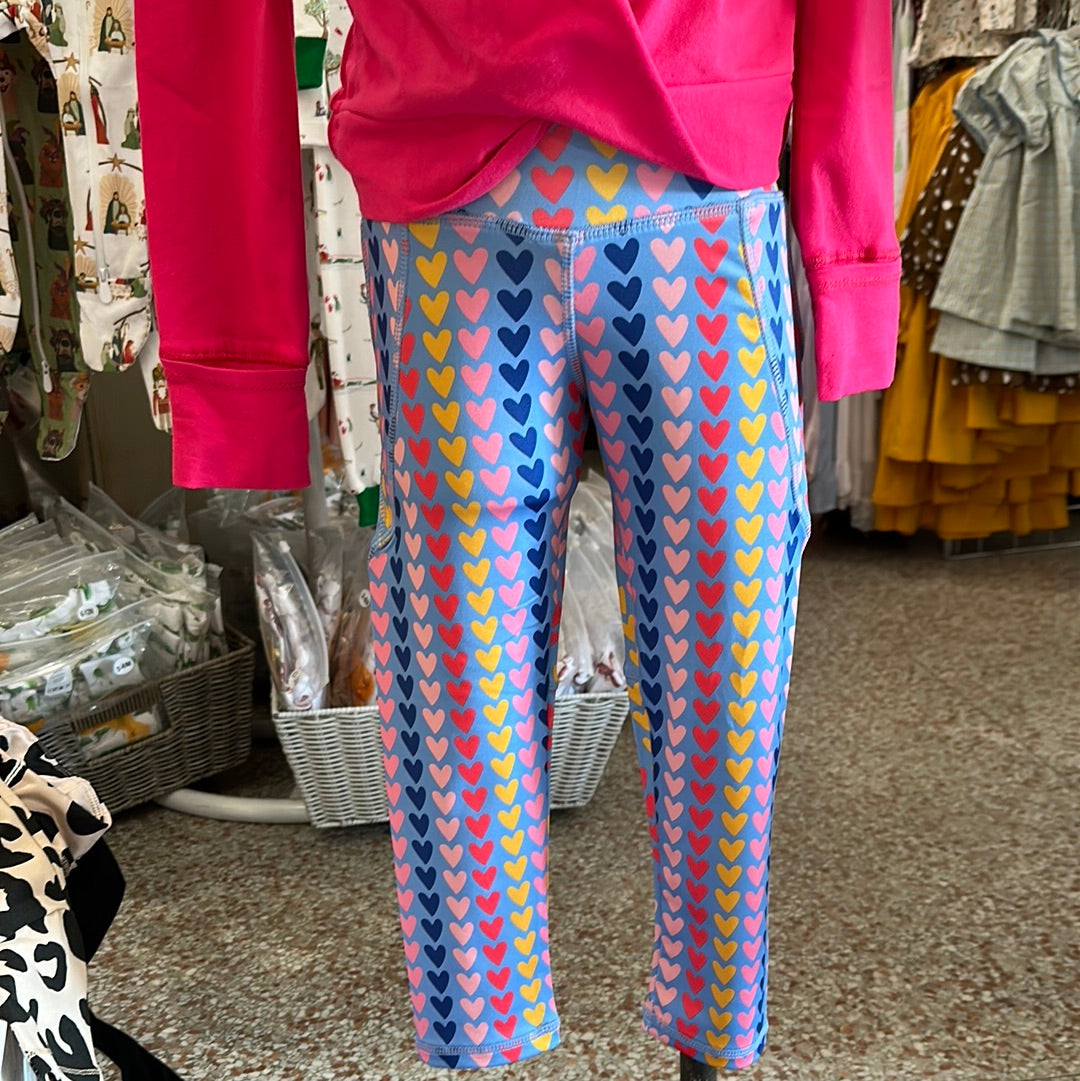 Girls Activewear Heart Leggings