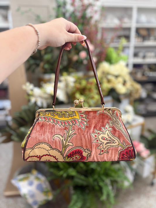 Glenda Gies Jackie Paisley Velvet Handbag