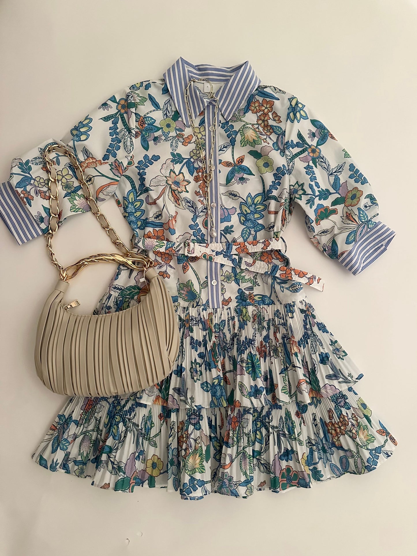 Floral Dress with Ruffle