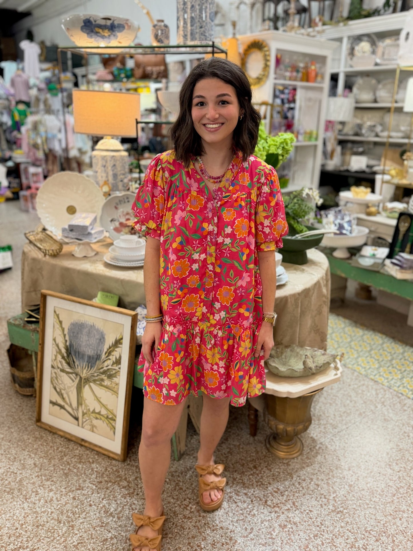 Pink Floral Dress