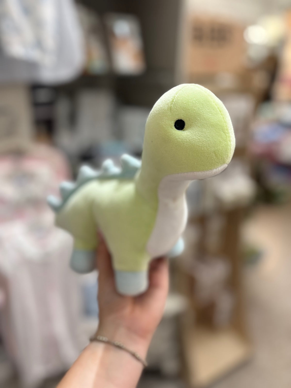 Green and Blue Dinosaur Stuffed Animal