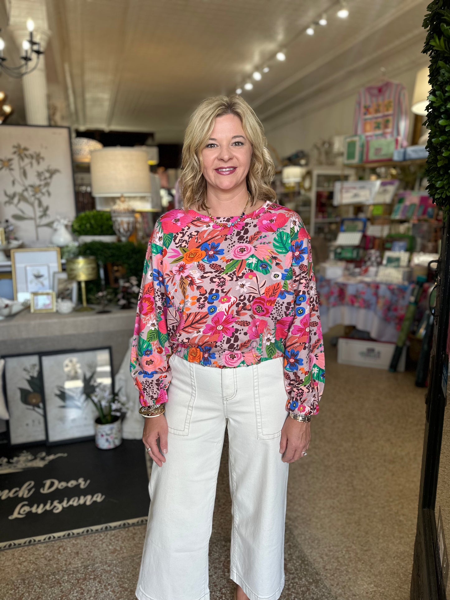 Ivy Jane Crew Neck Sweatshirt in Rich Fall Floral